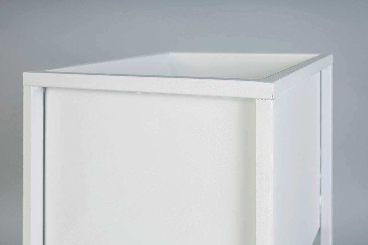 Blumenständer Metall Weiß Bxhxt: 28x60x28 Cm - Weiß, Basics, Metall (28/60/28cm)