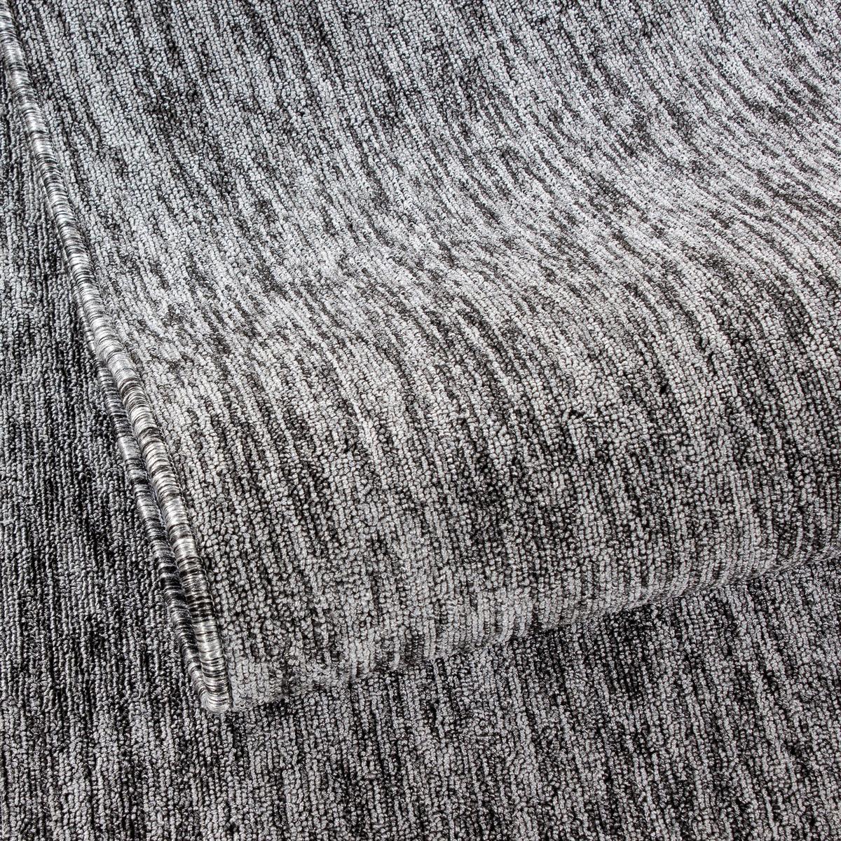 Teppich Läufer Grau Nizza 80x250 cm - Grau, KONVENTIONELL, Textil (80/250cm)