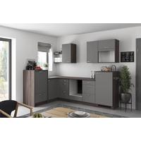 Eckküche Win - Anthrazit/Eiche grau, MODERN, Holzwerkstoff (178/280cm) - Express