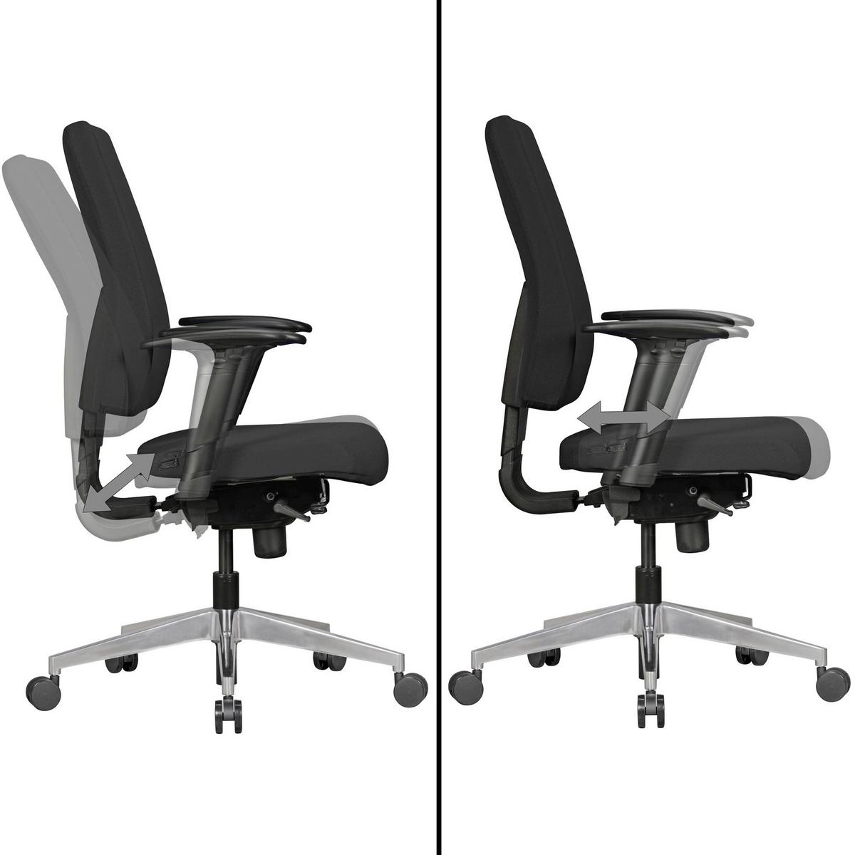 Otočná stolička DARIUS čierna - čierna/hliníková, Modern, kov/textil (63/119/63cm) - MID.YOU