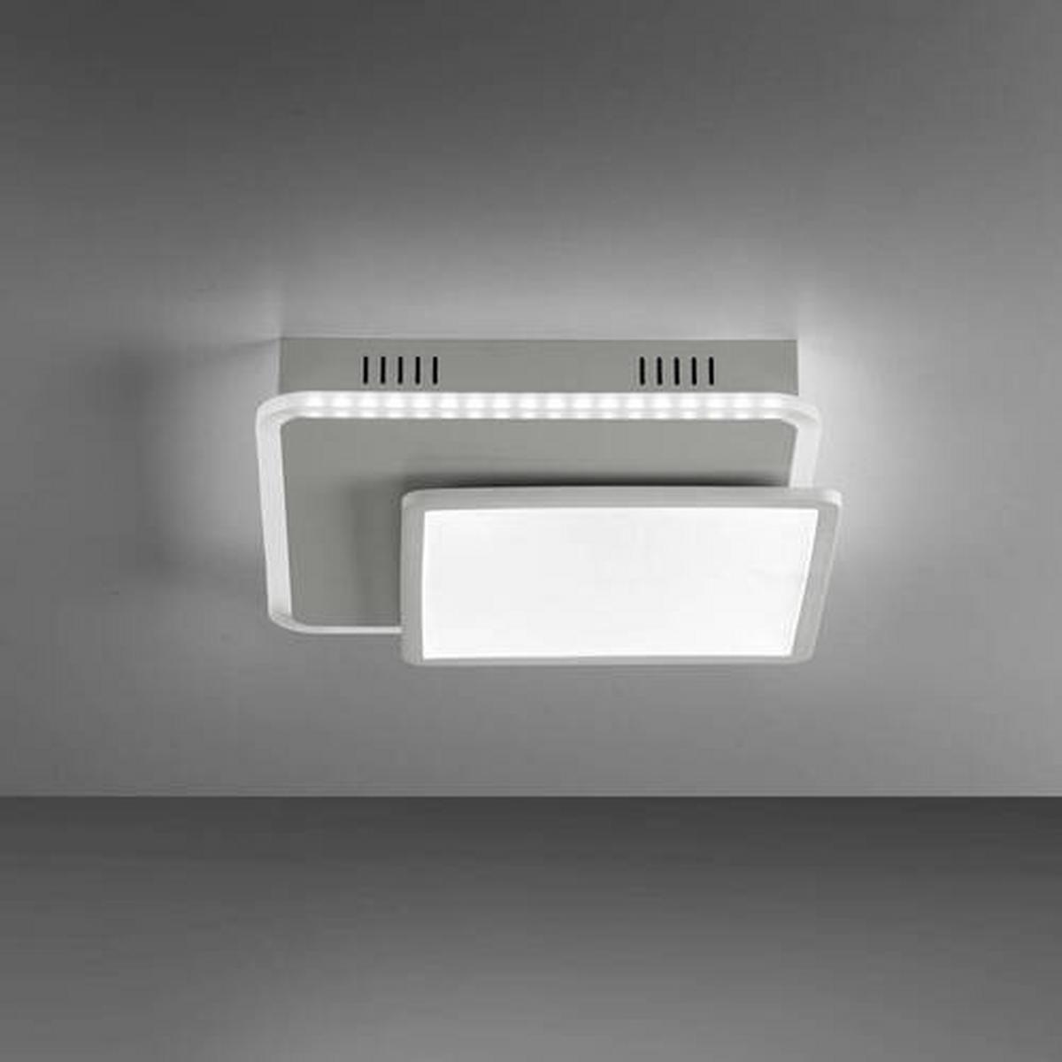 LED-Deckenleuchte Arenda L: 45,3 cm dimmbar und Schwenkbar - Weiß, Design, Kunststoff/Metall (45,3/45,3/7,5cm)