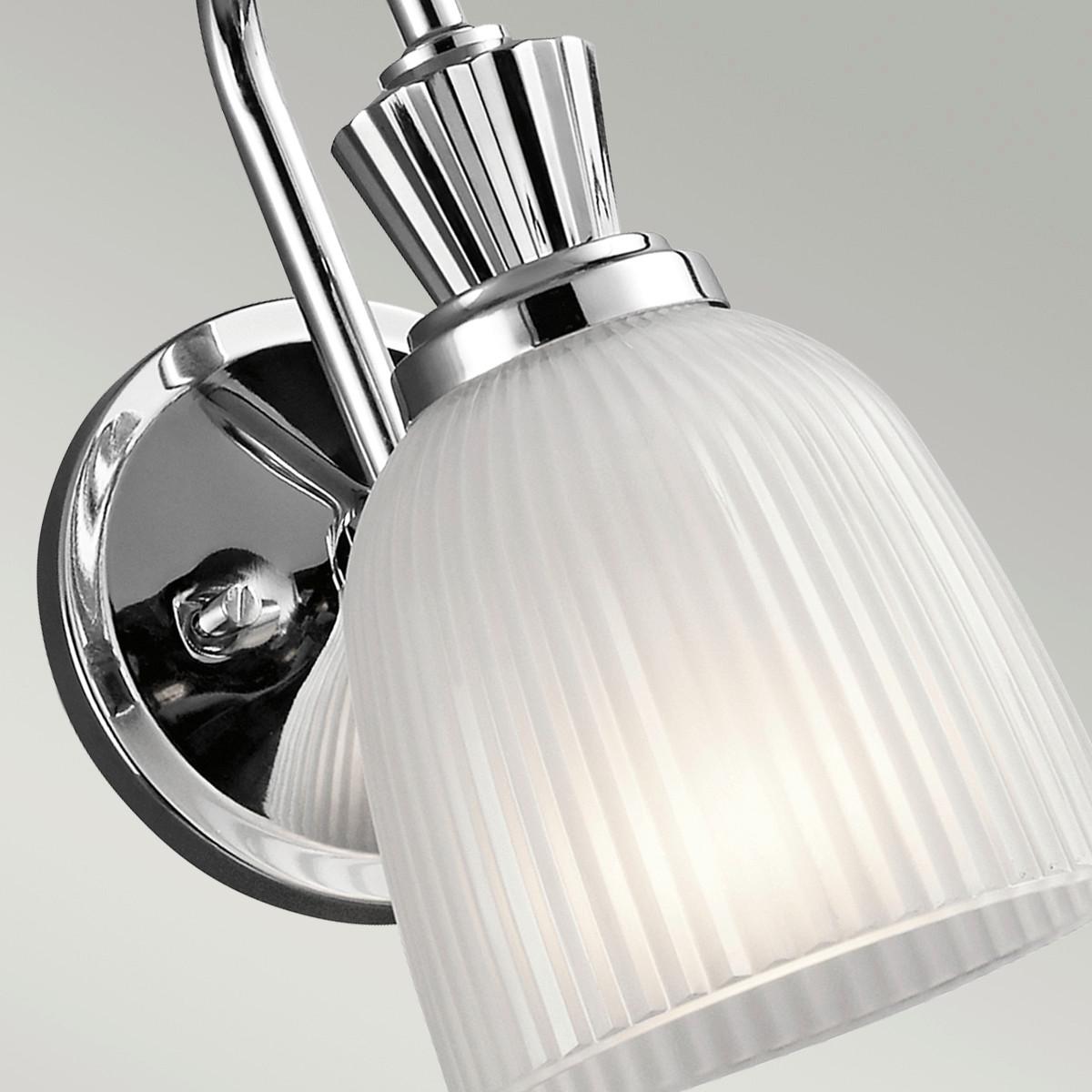 Bad-wandleuchte Cora1bath Ip44 1-Flammig In Chromfarben - Chromfarben, Design, Glas/Metall (12.7/24.1/17.2cm) - Elstead Lighting