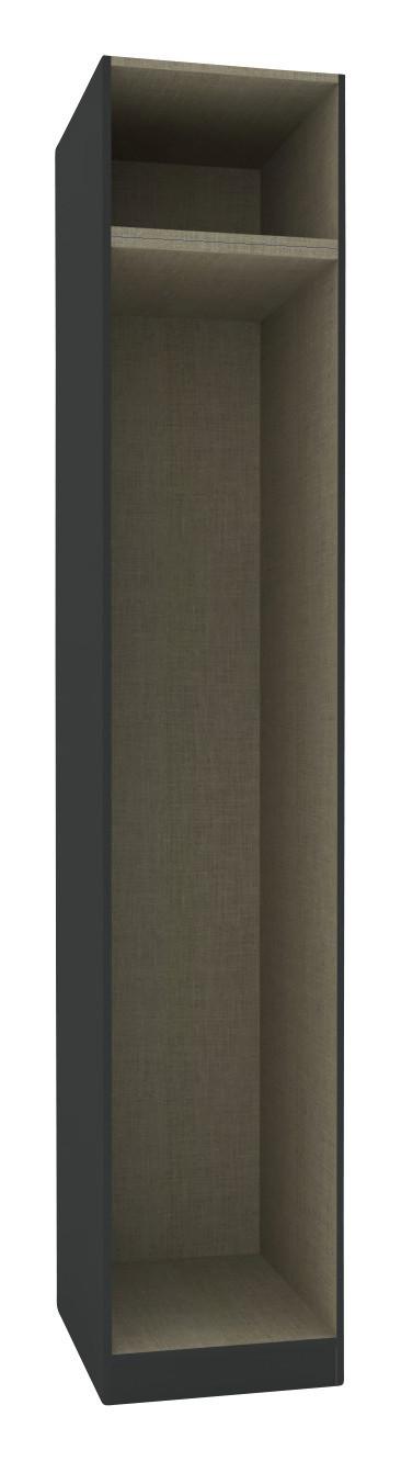 KORPUS ŠATNÍ SKŘÍNĚ UNIT - antracitová, Moderní, kompozitní dřevo (45,6/242,2/56,5cm) - Ondega