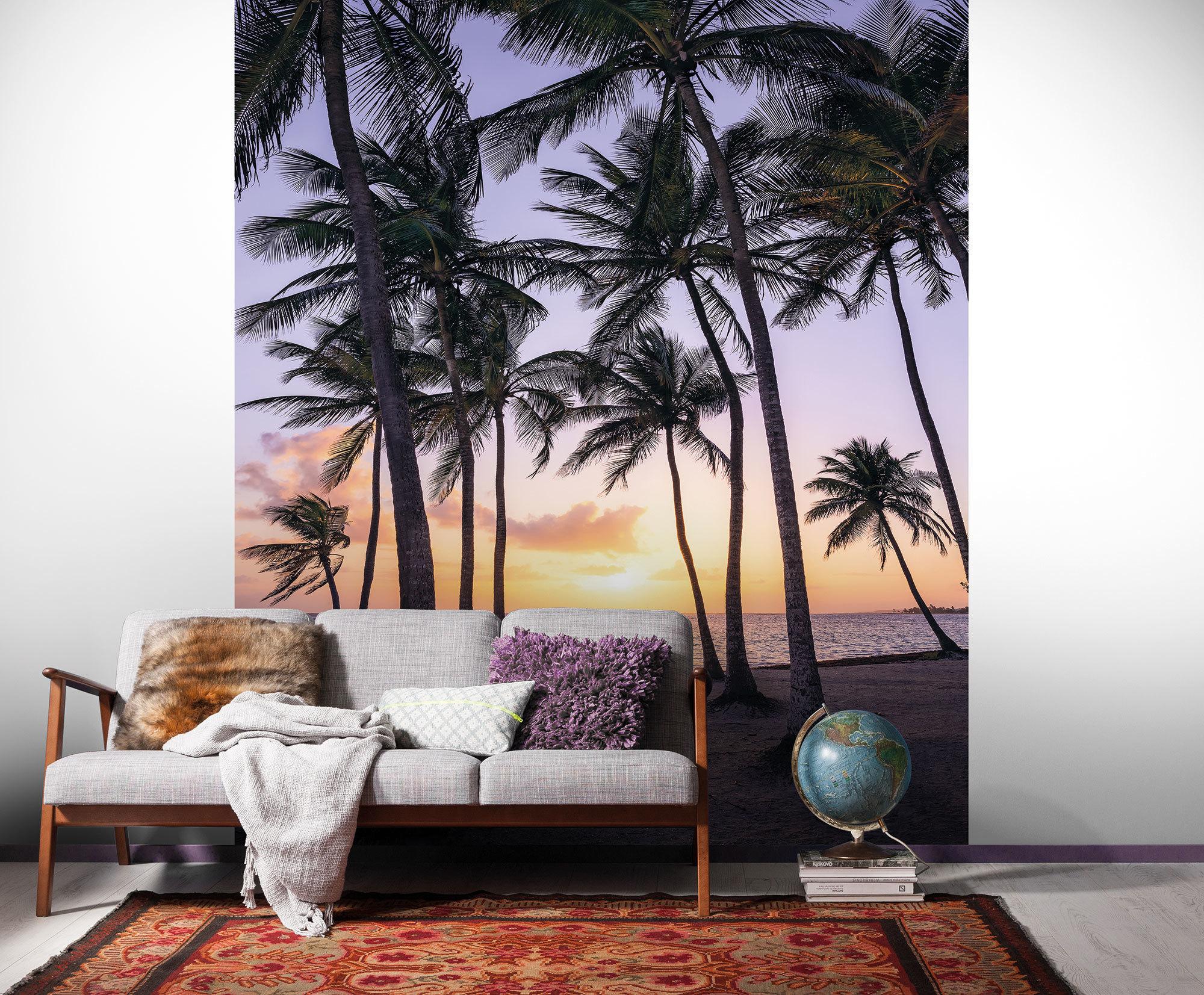 Vliestapete Palmtrees On Beach - Natur (200/250cm)