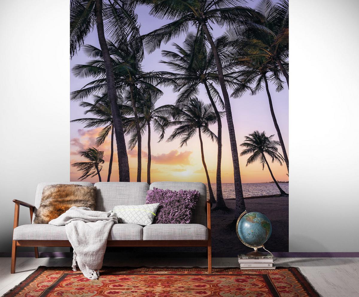 Vliestapete Palmtrees On Beach - Natur (200/250cm)