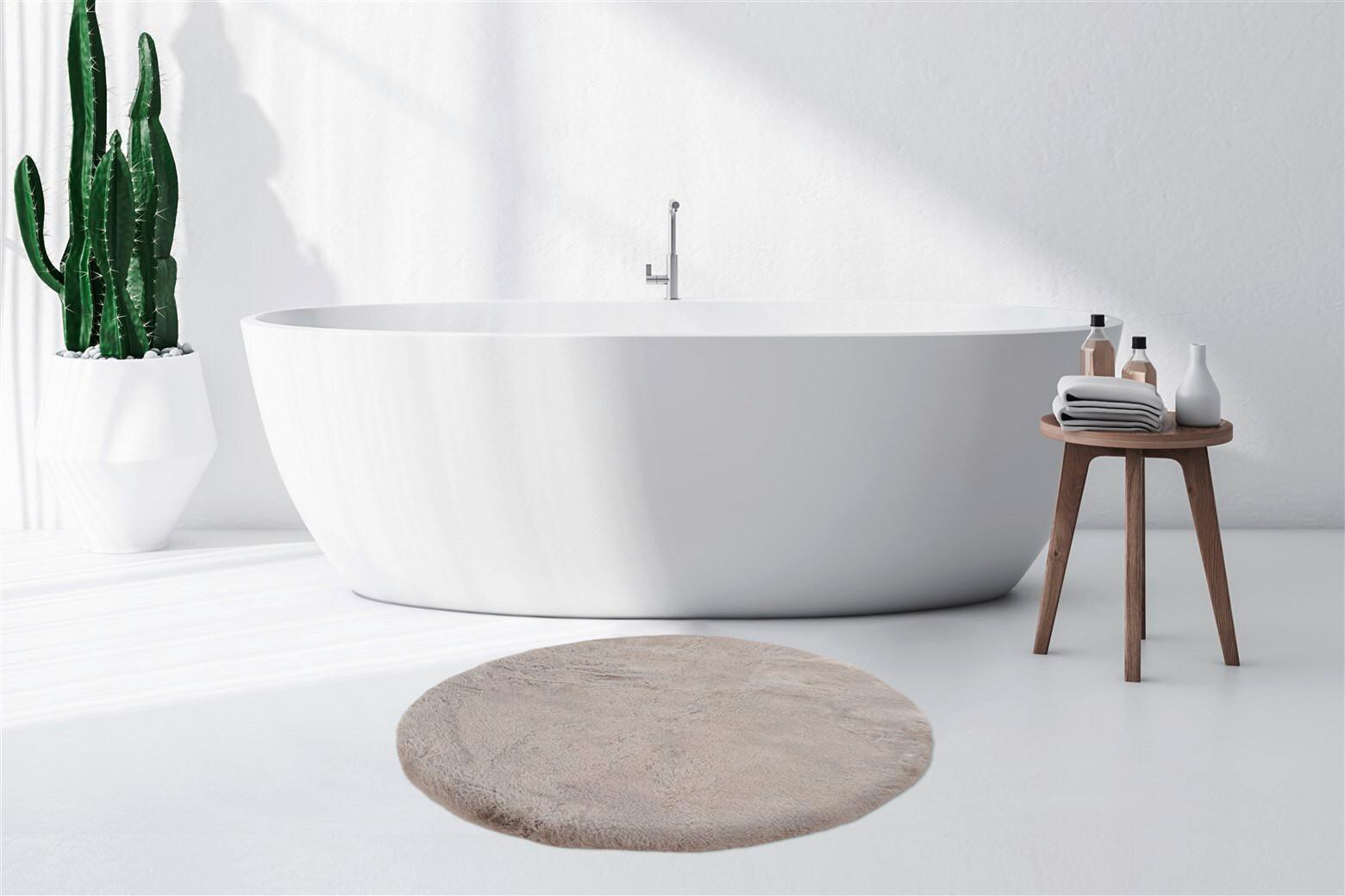 Hochflorteppich Rabbit Hellgrau, D: 100 cm - Hellgrau, KONVENTIONELL (100cm)