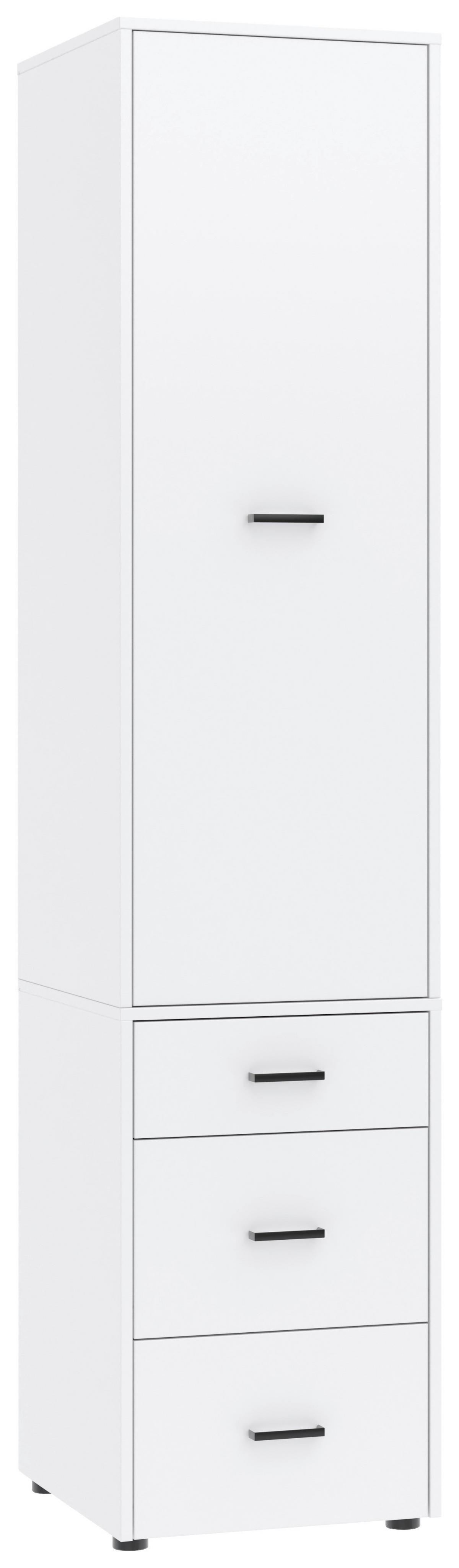 Kleiderschrank Kivo Weiß, B: 45 Cm - Weiß, Basics, Holzwerkstoff (45/199,6/52,1cm)
