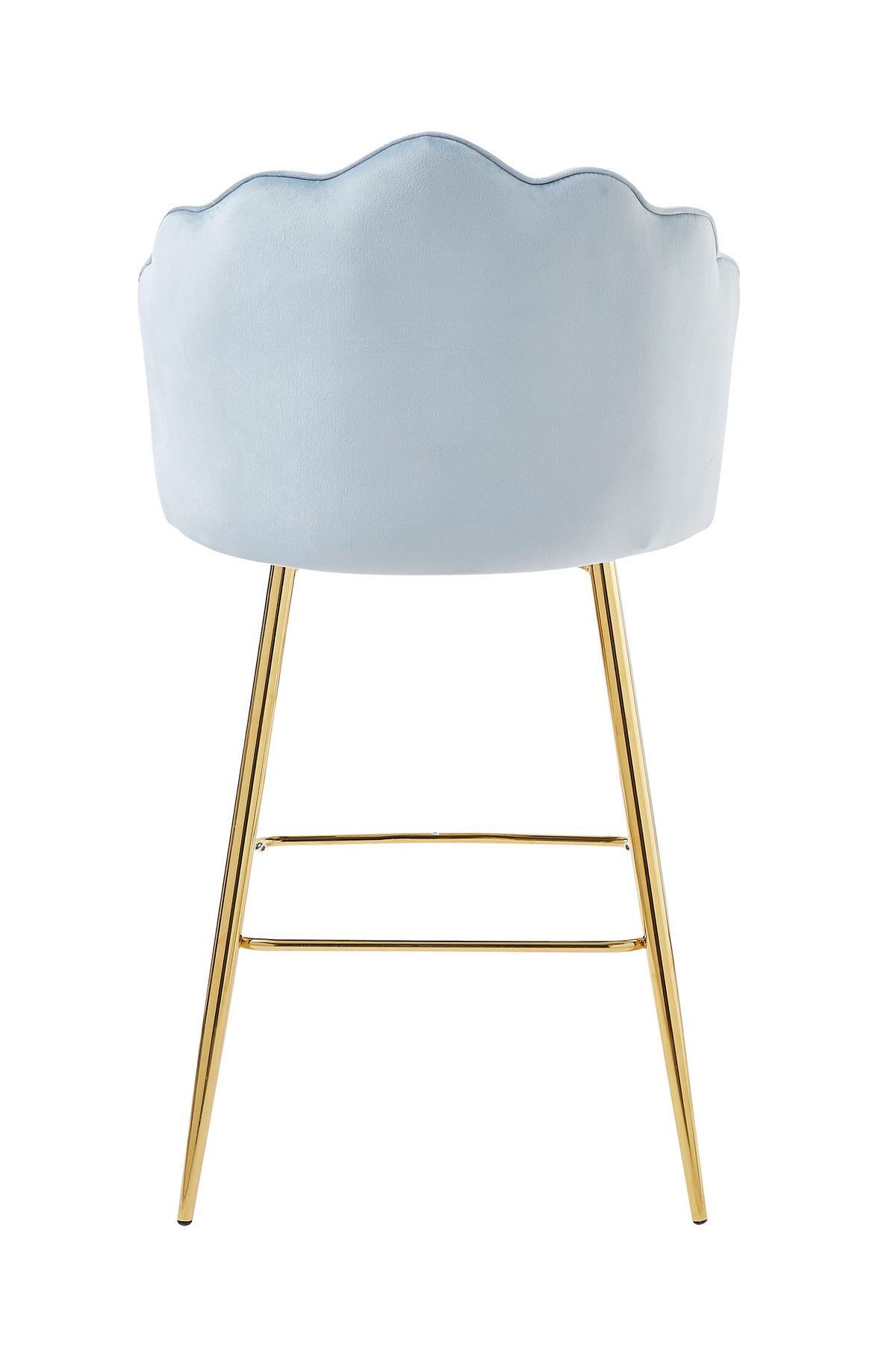 Barhocker-Set Hellgrau B: 52 cm - Goldfarben/Hellgrau, MODERN, Textil/Metall (52/100/54cm) - Livetastic