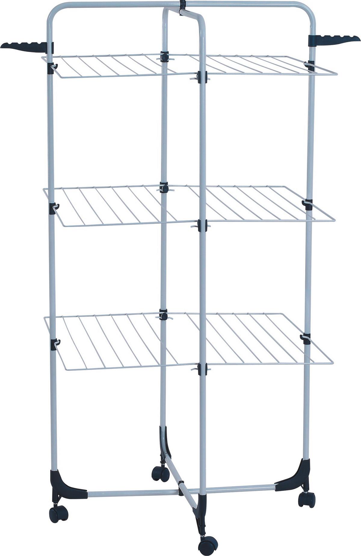 Ruhaszárító Torony Tower - sötétkék/fehér, Konventionell, műanyag/fém (70/65/136cm) - Homezone