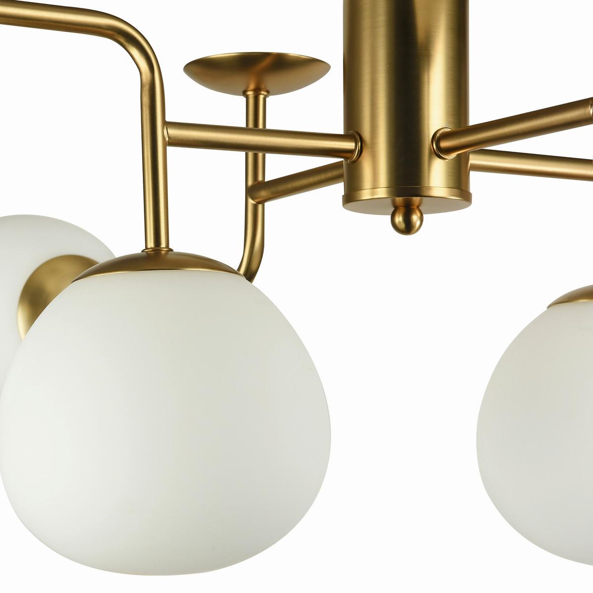 Kronleuchter Erich - Messingfarben, Trend, Glas/Metall (96/26,5/57cm) - MAYTONI
