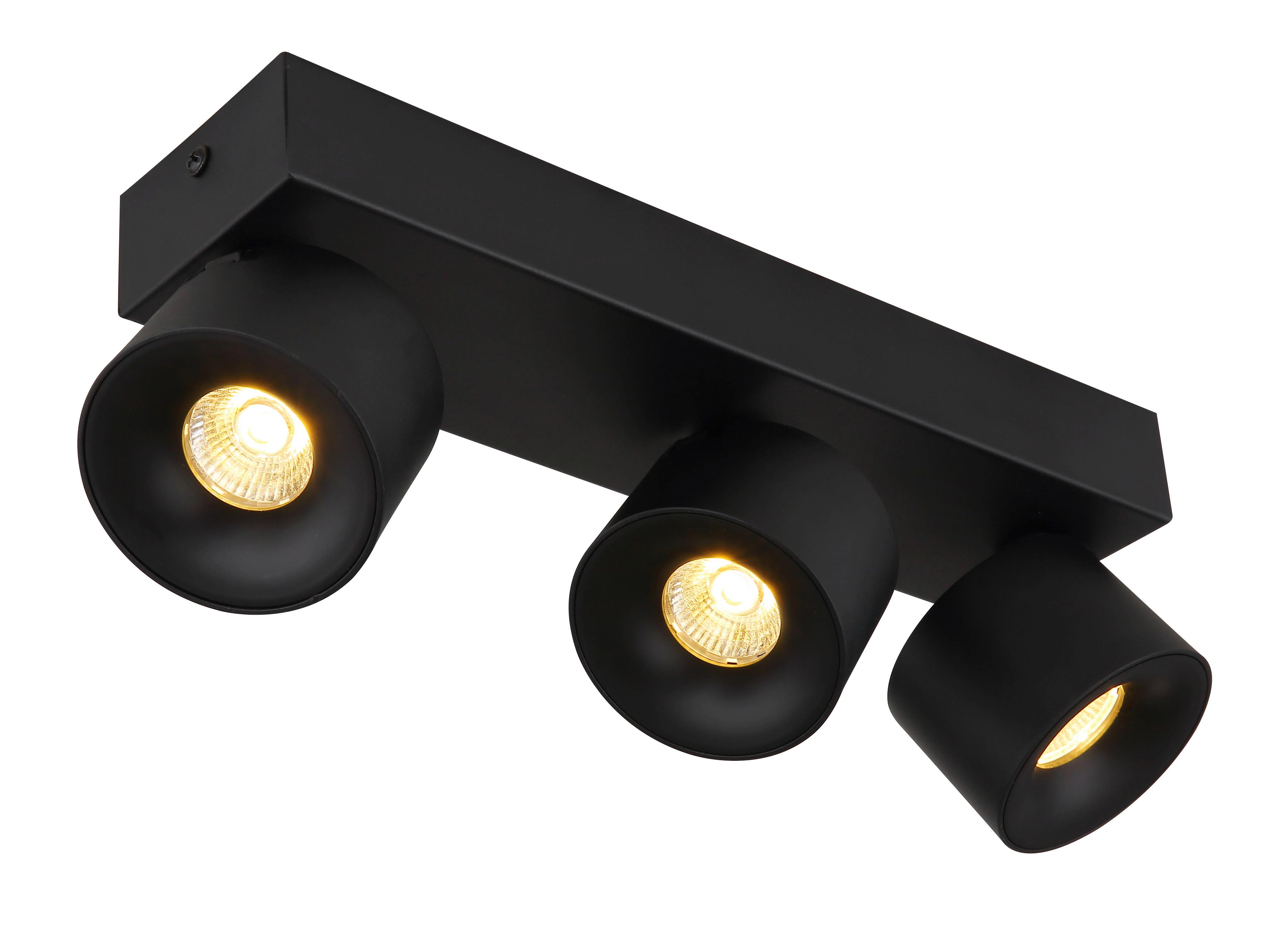 LED-Strahler 56961-3b - Transparent/Schwarz, Design, Kunststoff/Metall (33/7,2/12cm) - Globo
