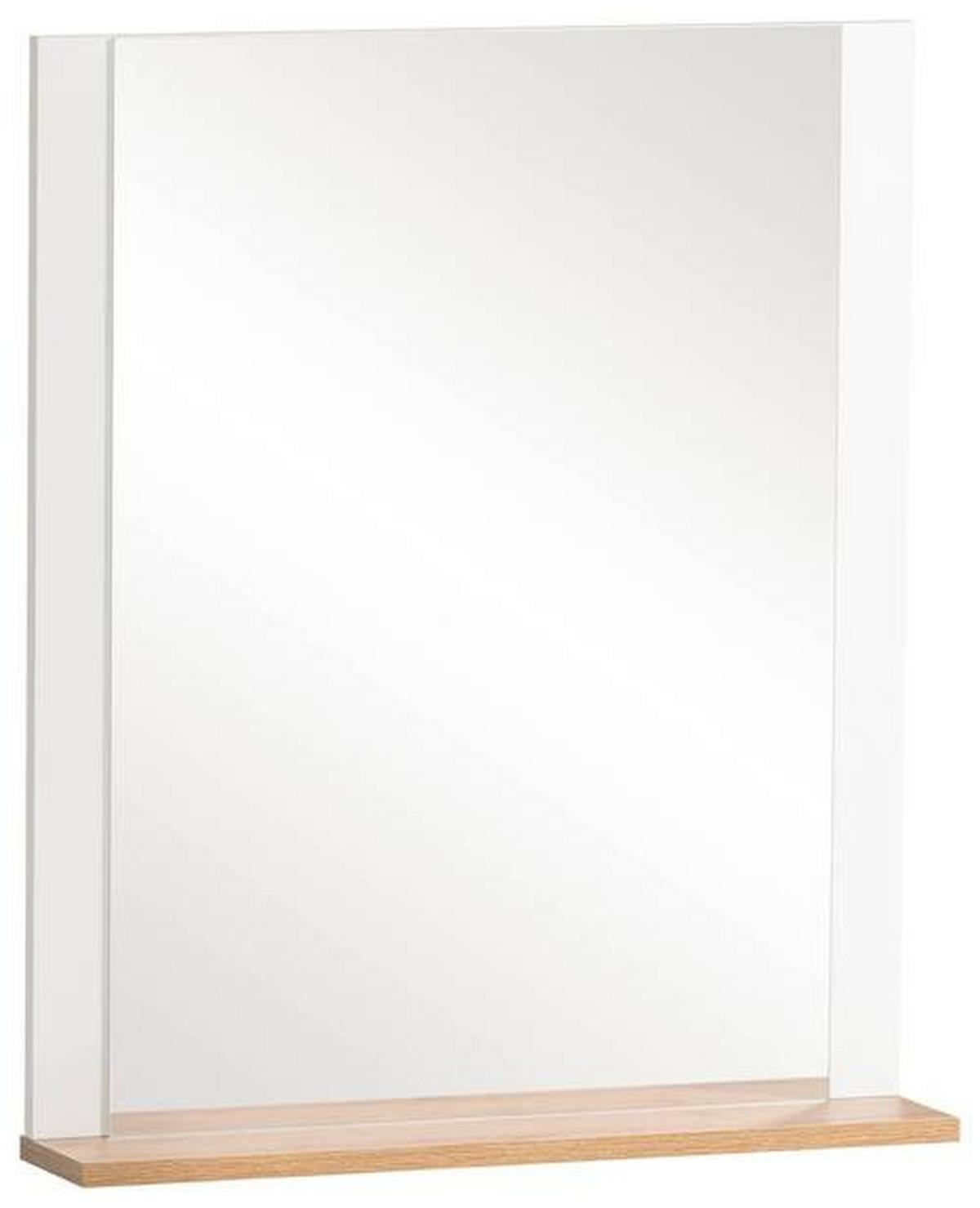 Wandspiegel Jelda Spiegelelement 600 - Weiß, Holzwerkstoff (59,6/71,1/12,3cm) - MID.YOU