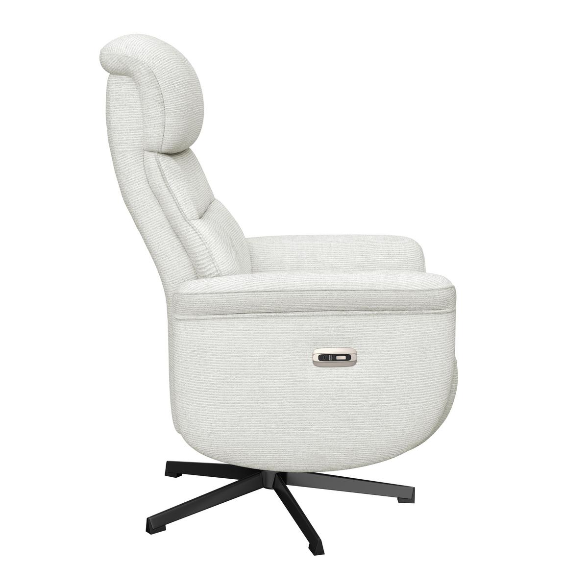 Relaxsessel Manila Chenille silber, B: 73 cm - Silberfarben/Schwarz, MODERN, Textil/Metall (73/113/89cm)