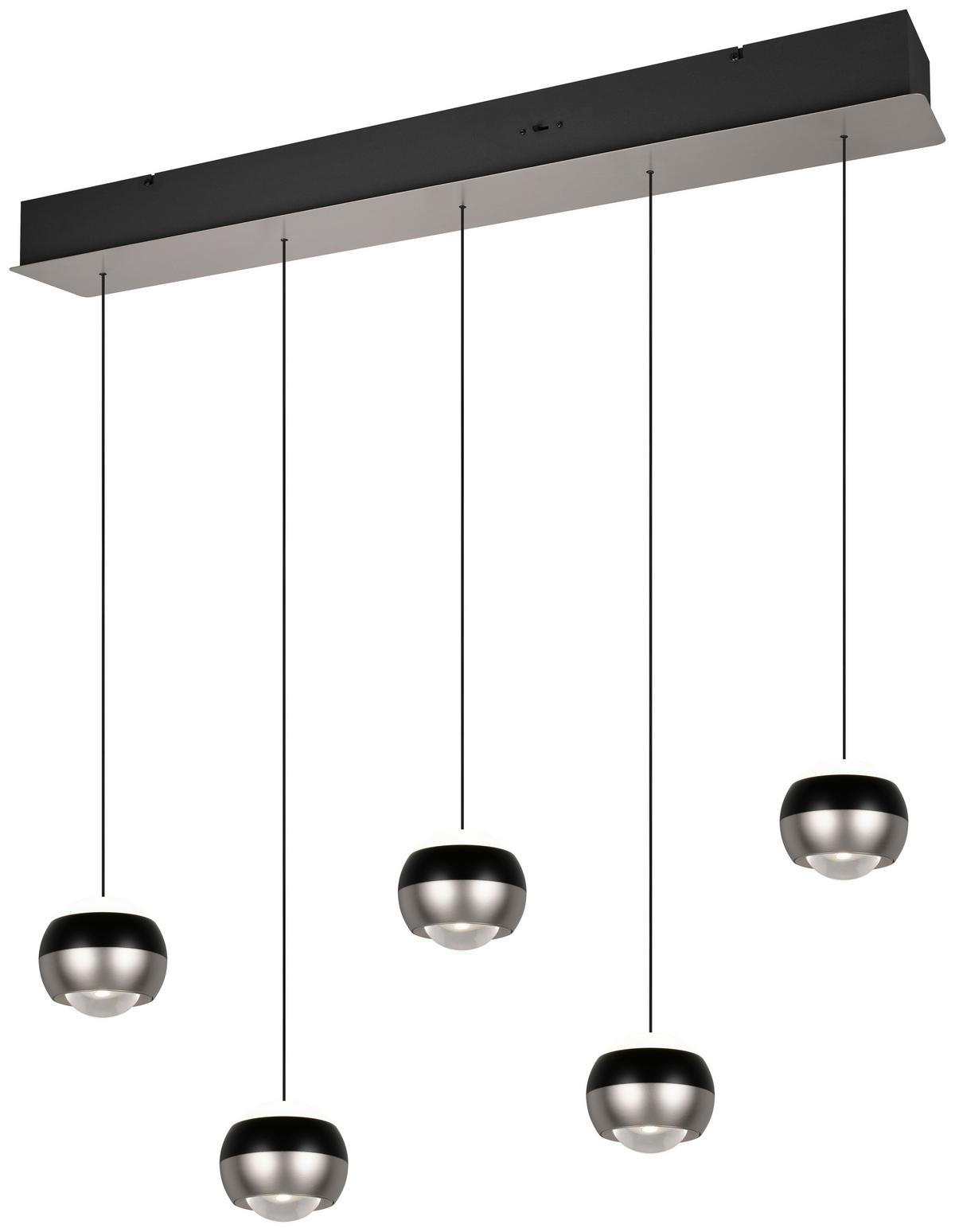 Led-pendelleuchte 344410507 Orbit - Schwarz/Nickelfarben, Design, Metall (100/10,5/200cm) - Trio Leuchten