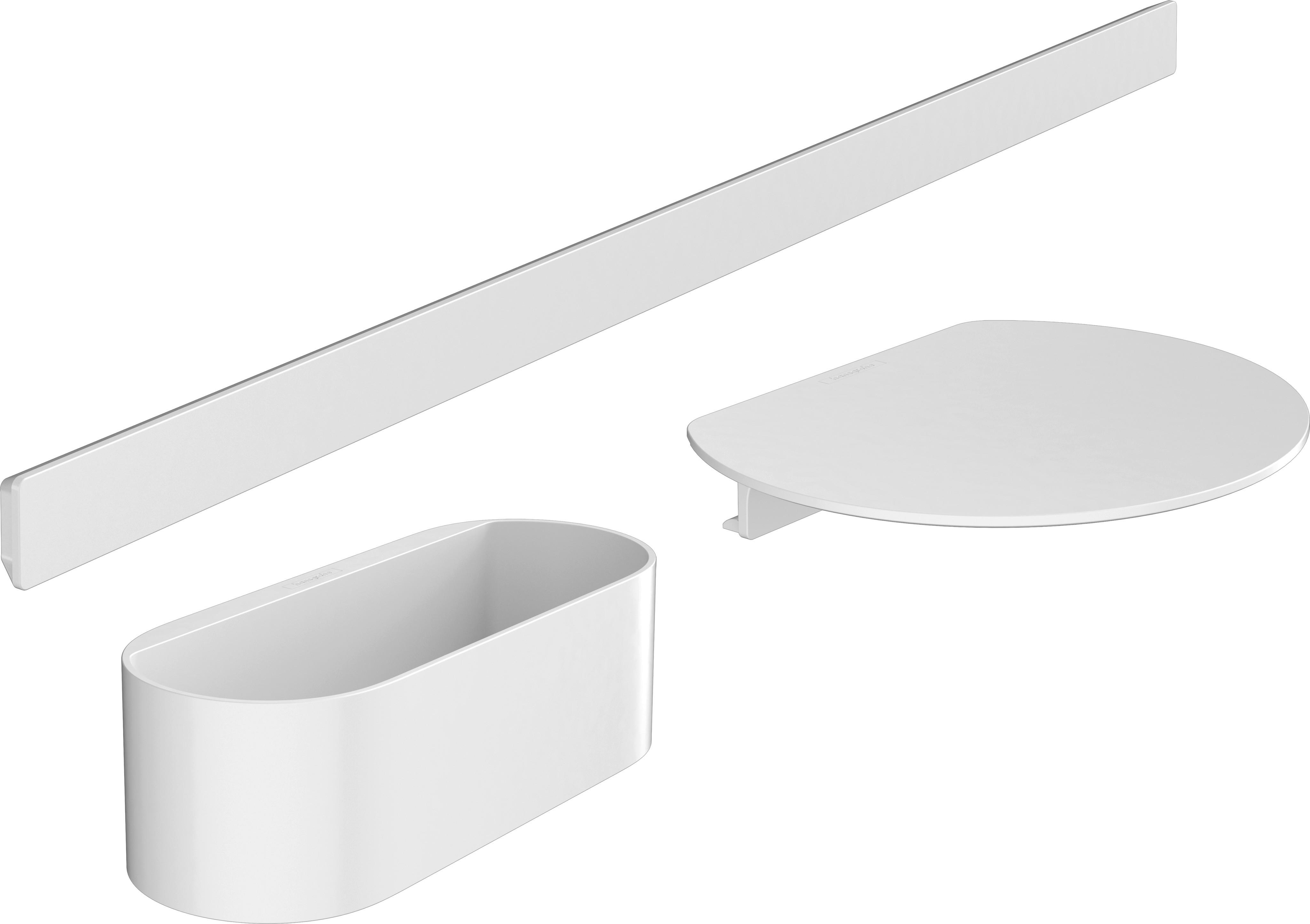 Duschablage Kleben Wallstoris Kunststoff B: 101 cm, Weiß