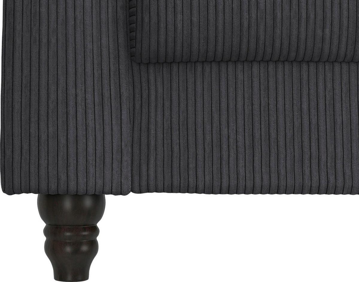 Sessel Firenze Anthrazit, Relaxfunktion - Anthrazit/Schwarz, Basics, Textil (111/83/87cm) - Livetastic