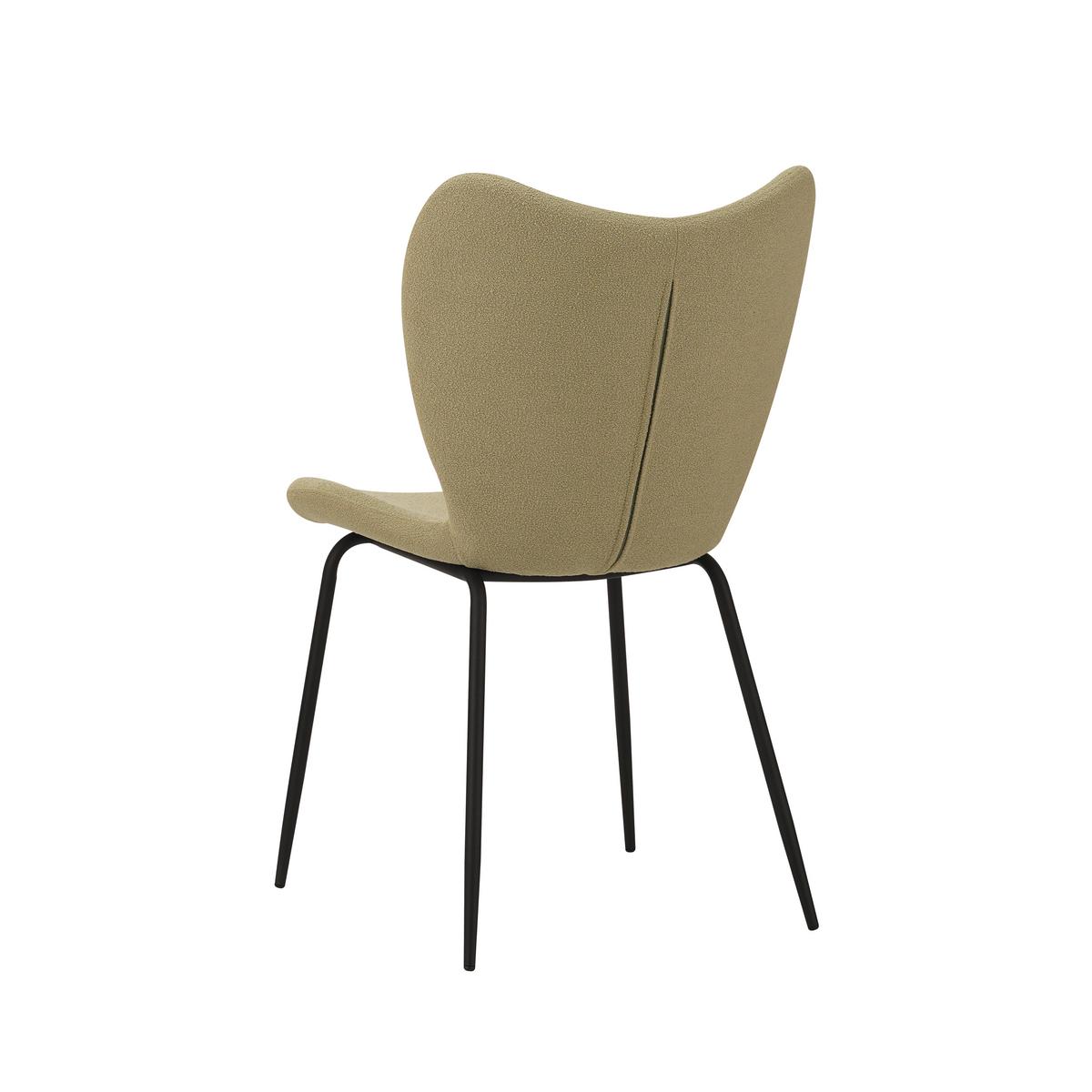 Stuhl-Set Caen Grün B: 50 cm - Schwarz/Grün, MODERN, Textil/Metall (50/88,5/42cm) - MID.YOU