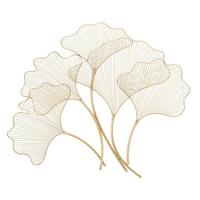 Wanddeko Glam Leaf Goldfarben B: 79 cm - Goldfarben, Basics, Metall (79/68/5cm)