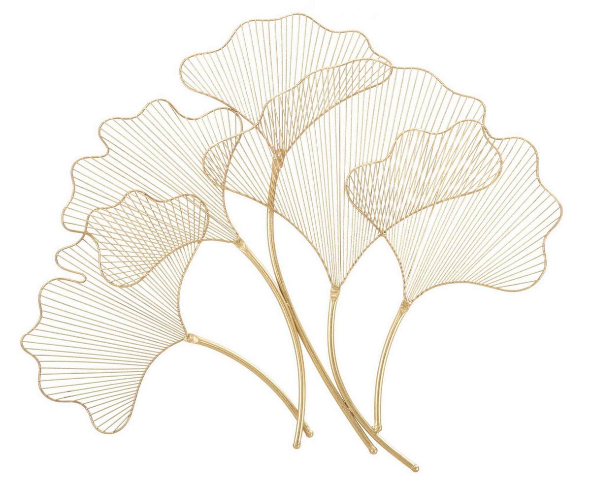 Wanddeko Glam Leaf Goldfarben B: 79 cm - Goldfarben, Basics, Metall (79/68/5cm)