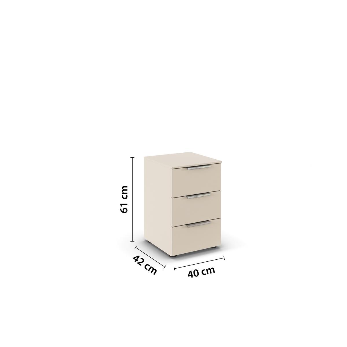 Nachtkästchen Flipp Champagner B: 40 Cm - Champagner/Silberfarben, MODERN, Holzwerkstoff (40/61/42cm) - Rauch Möbel