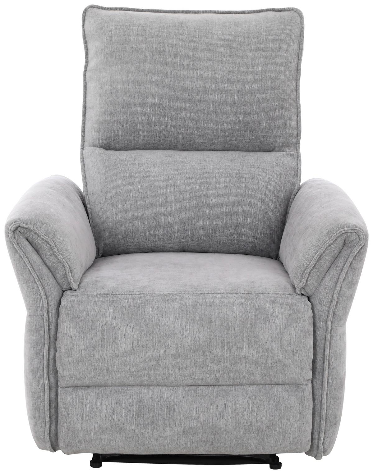 Fernsehsessel Porto - Schwarz/Grau, MODERN, Textil (86/103/92cm) - Livetastic