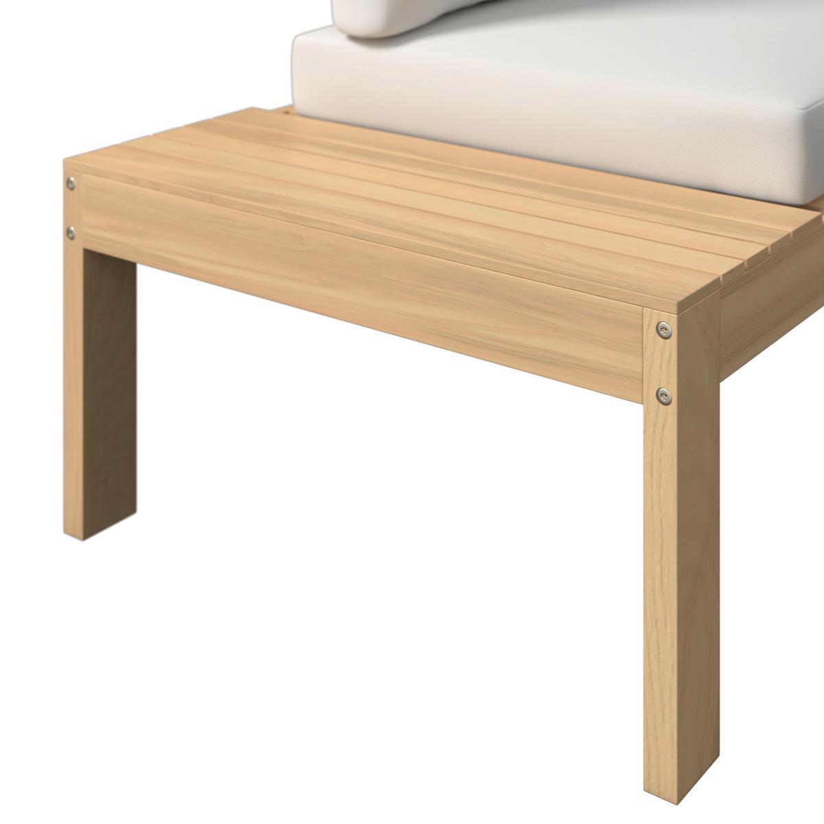 Loungegarnitur Korfu - Beige/Akaziefarben, MODERN, Holz/Textil (206/188cm) - Beldano