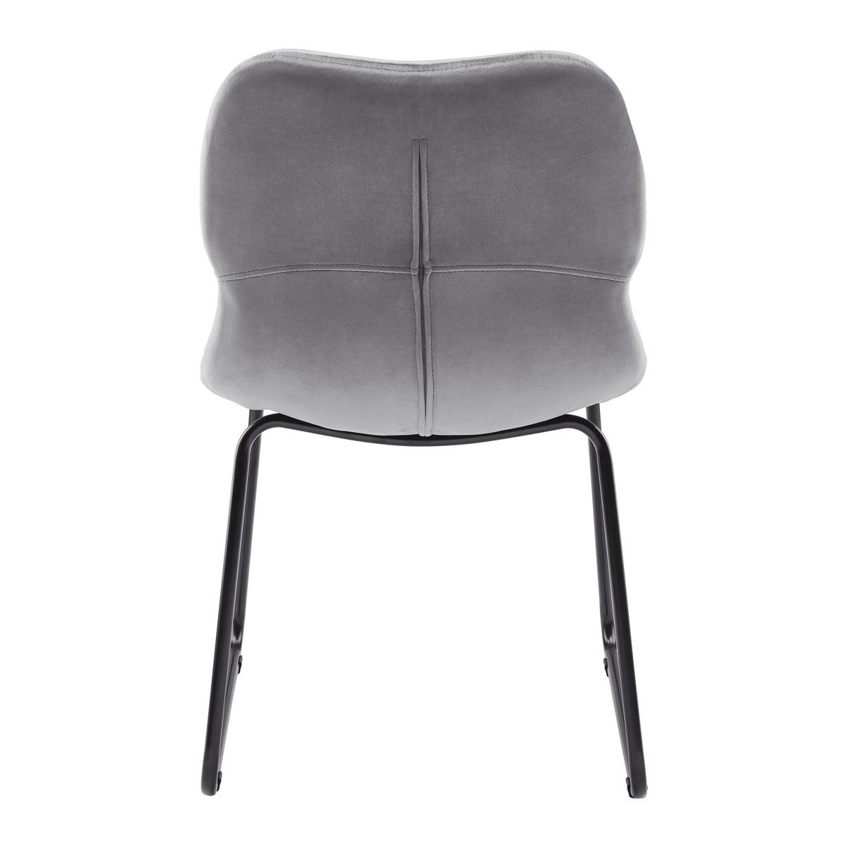 Stolička ALICA - čierna/sivá, Modern, kov/textil (57/83/46cm) - Bessagi Home