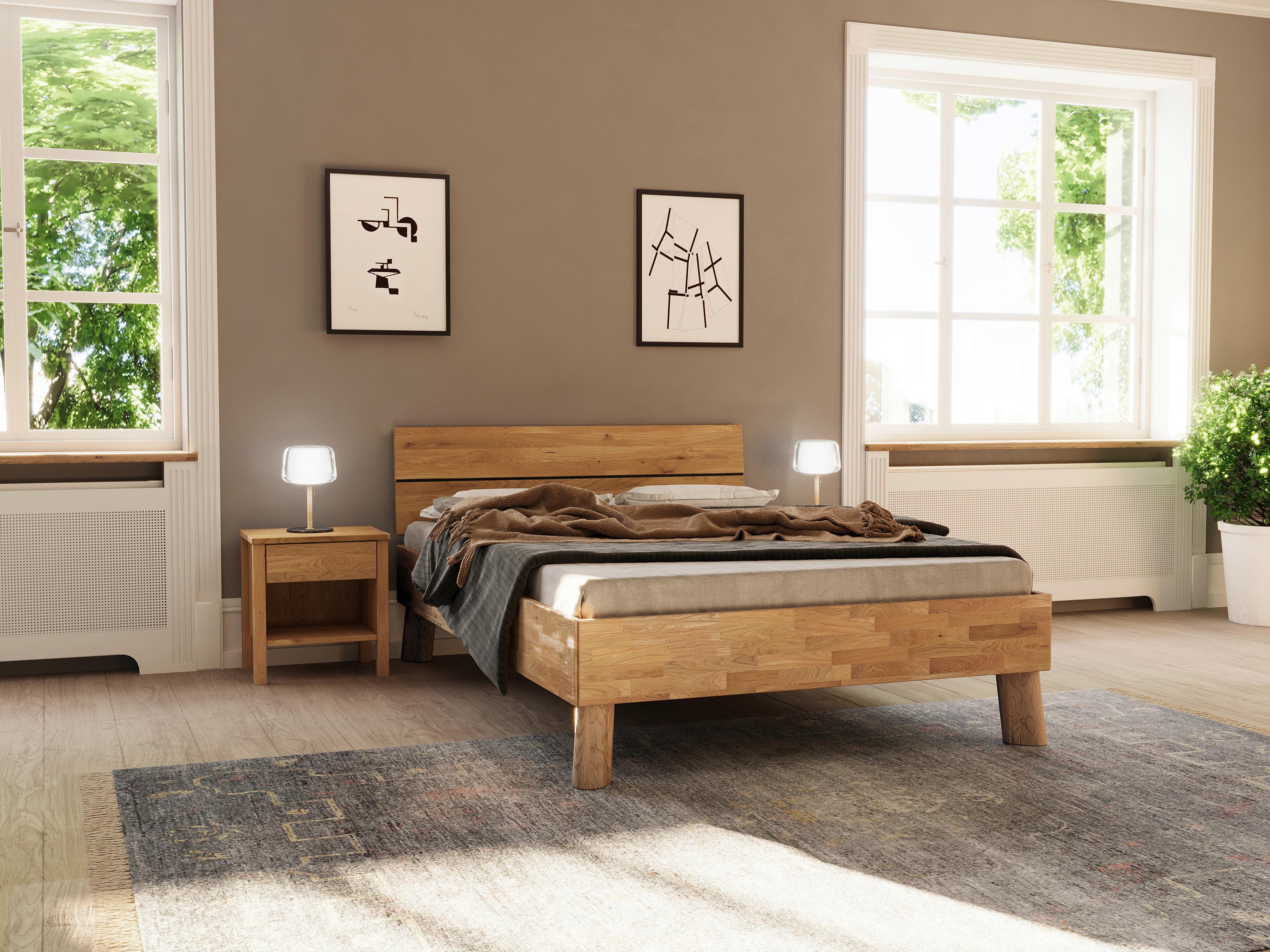 Bett Como Naturfarben 140x200cm - Naturfarben, MODERN, Holz (140/200cm) - MID.YOU