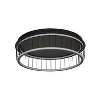 Led-deckenleuchte Circolo Cage 54216-1bk - Schwarz/Weiß, Basics, Kunststoff/Metall (60/17,5cm)