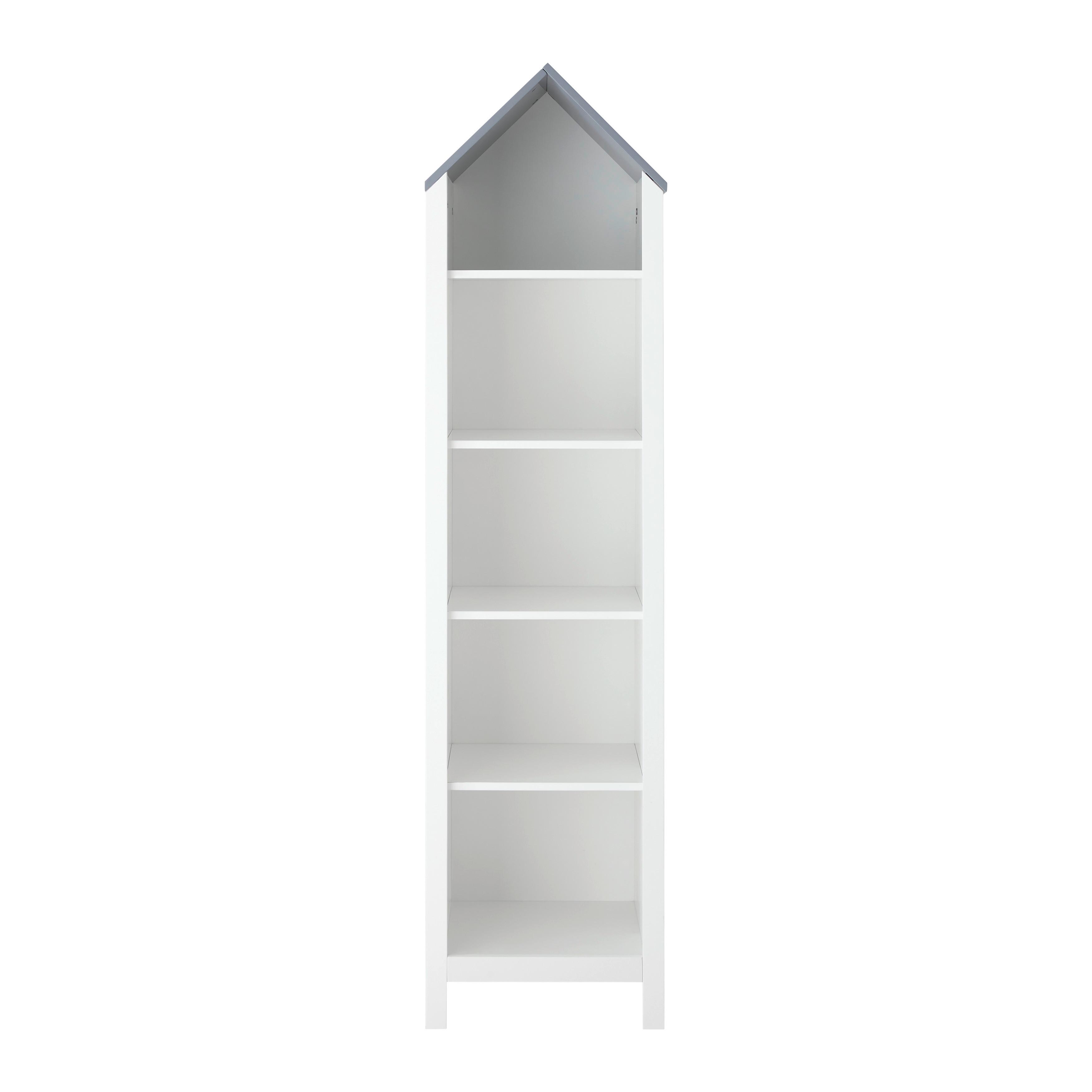 Regál Do Dětského Pokoje Poppy Bílý - bílá/přírodní barvy, Moderní, dřevo/kompozitní dřevo (45/180/45cm) - Bessagi Kids