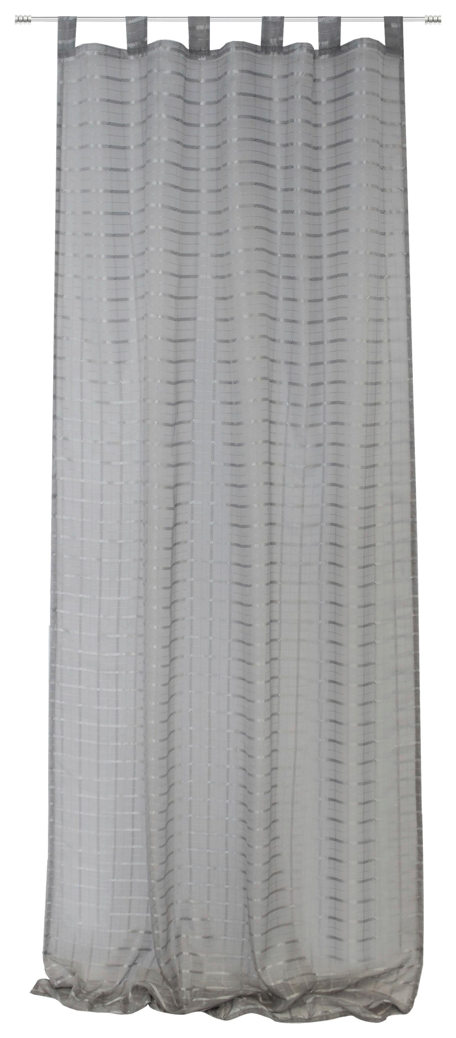 Vorhang mit Schlaufen und Kombiband Kim 120x255 cm - Silberfarben, MODERN, Textil (120/255cm) - Luca Bessoni