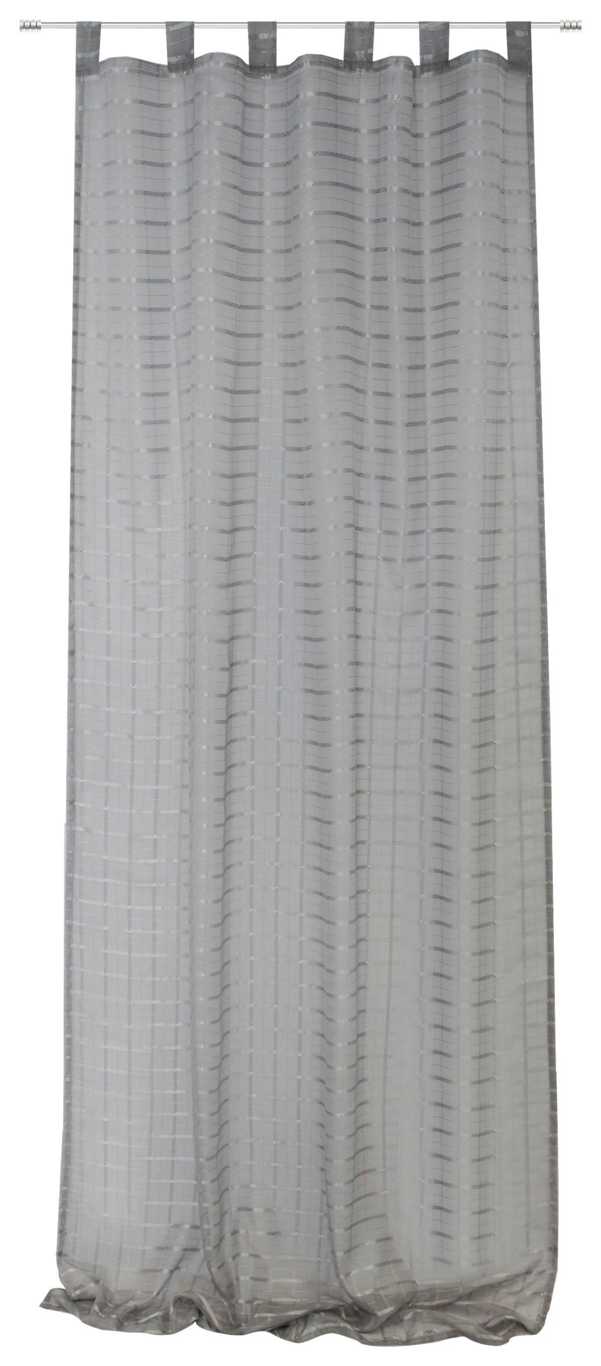 Vorhang mit Schlaufen und Kombiband Kim 120x255 cm - Silberfarben, MODERN, Textil (120/255cm) - Luca Bessoni