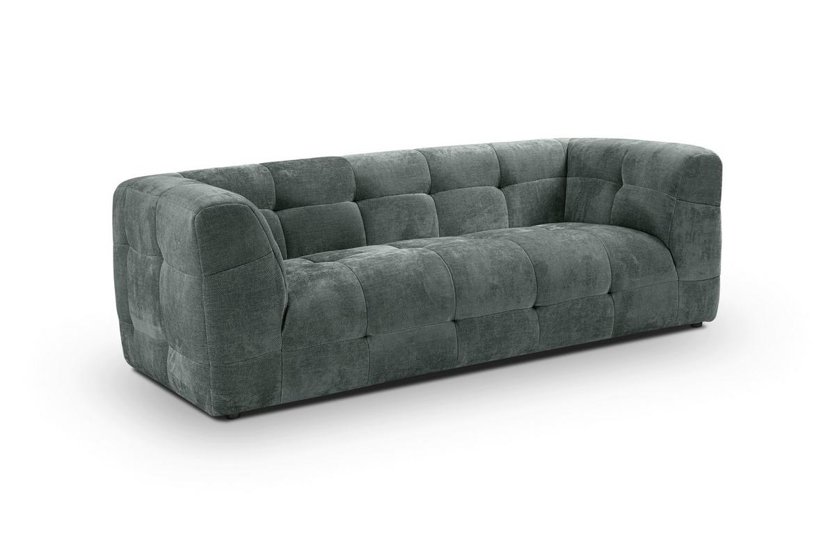 3-Sitzer-Sofa Tenso Petrol B: 217cm - Petrol/Schwarz, Basics, Holz/Textil (217/72/96cm) - MID.YOU