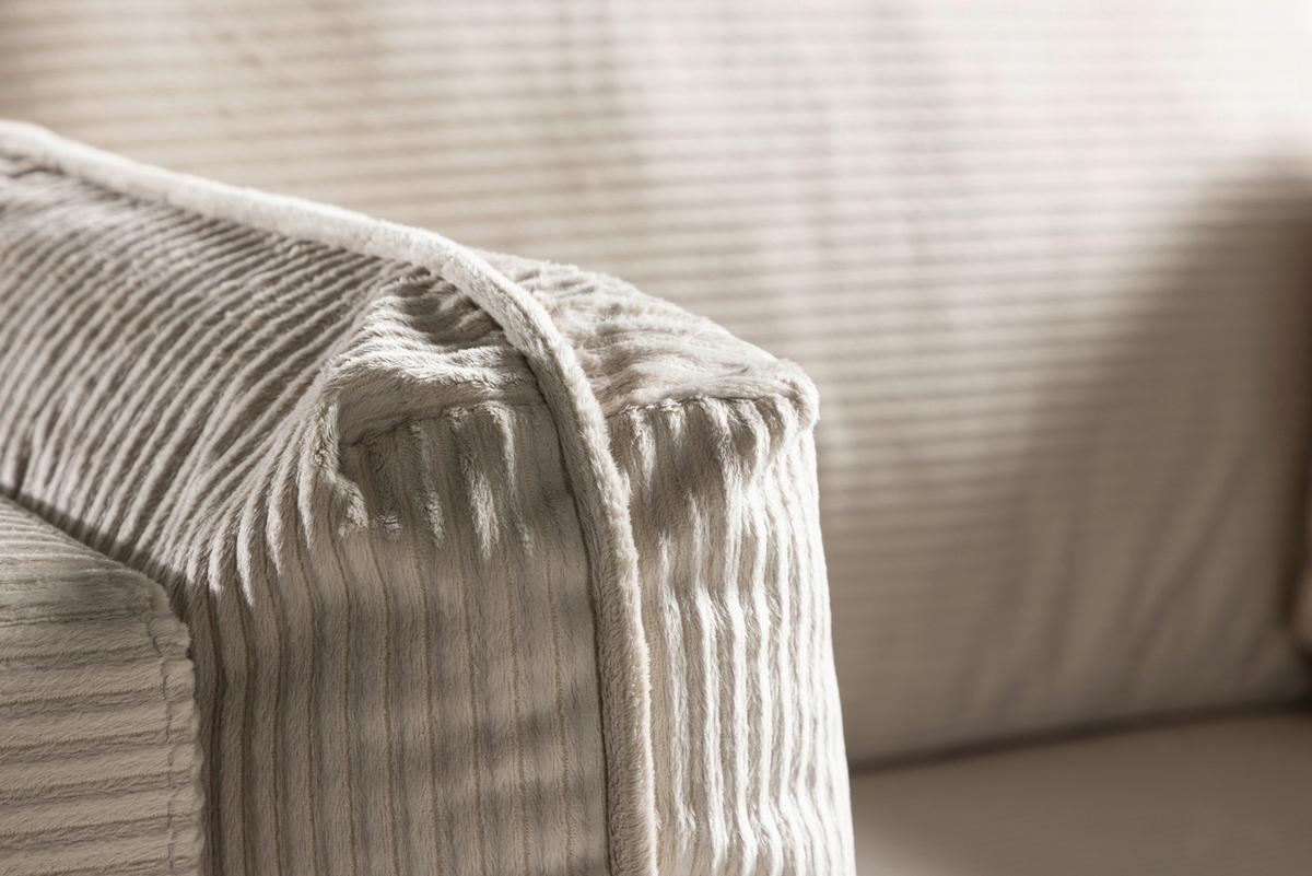 Sessel Boom - Beige/Goldfarben, Design, Textil/Metall (110/84/86cm) - Livetastic