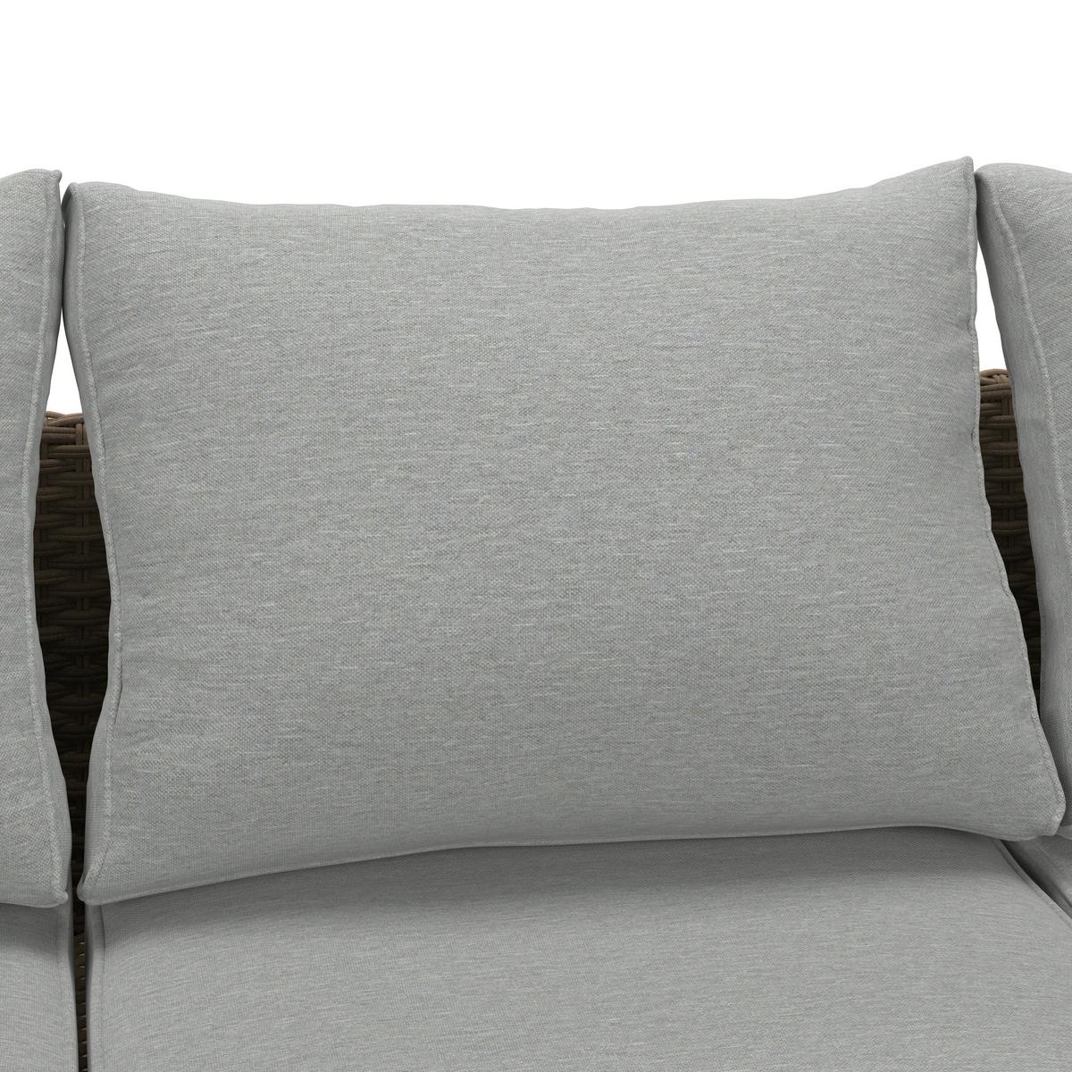 Loungegarnitur Bellagio - Gelb/Grau, MODERN, Kunststoff/Textil (178/67,5/67,5cm) - Beldano
