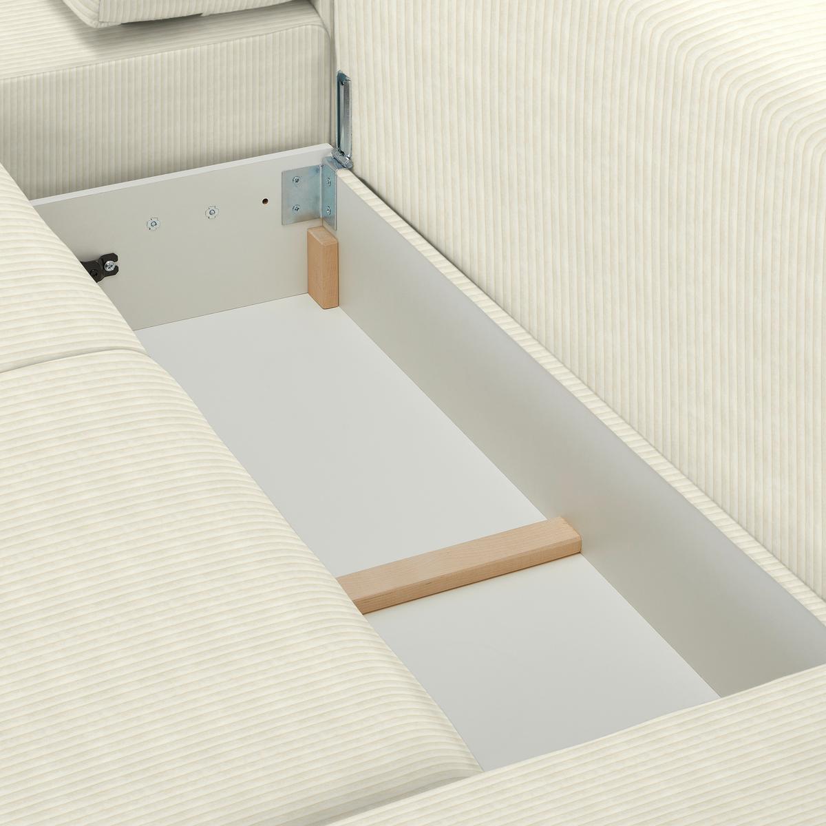 Wohnlandschaft Vouge Creme U: 283x371x208 cm - Buchefarben/Creme, KONVENTIONELL, Textil (283/371/208cm) - Livetastic