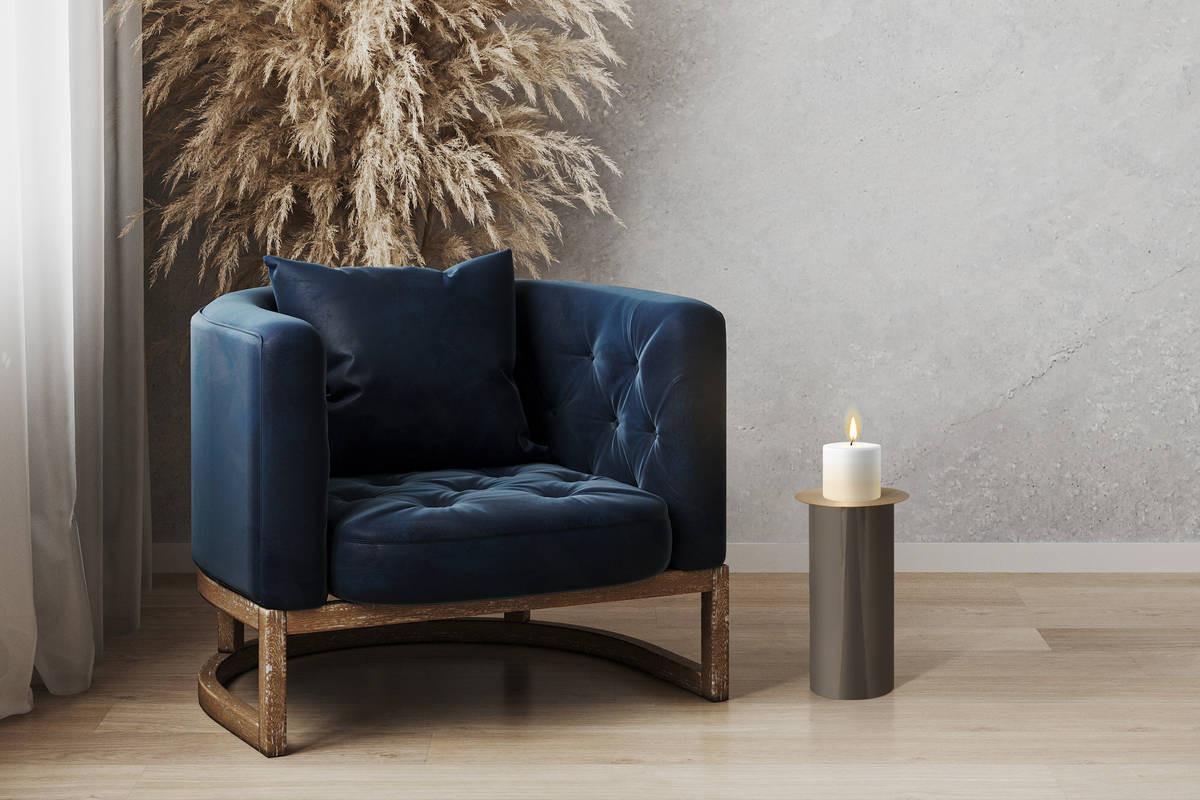 Kerzenständer Art Deco Eisen Taupe/goldfarben - Taupe/Goldfarben, Trend, Metall (25/60/25cm) - Kayoom