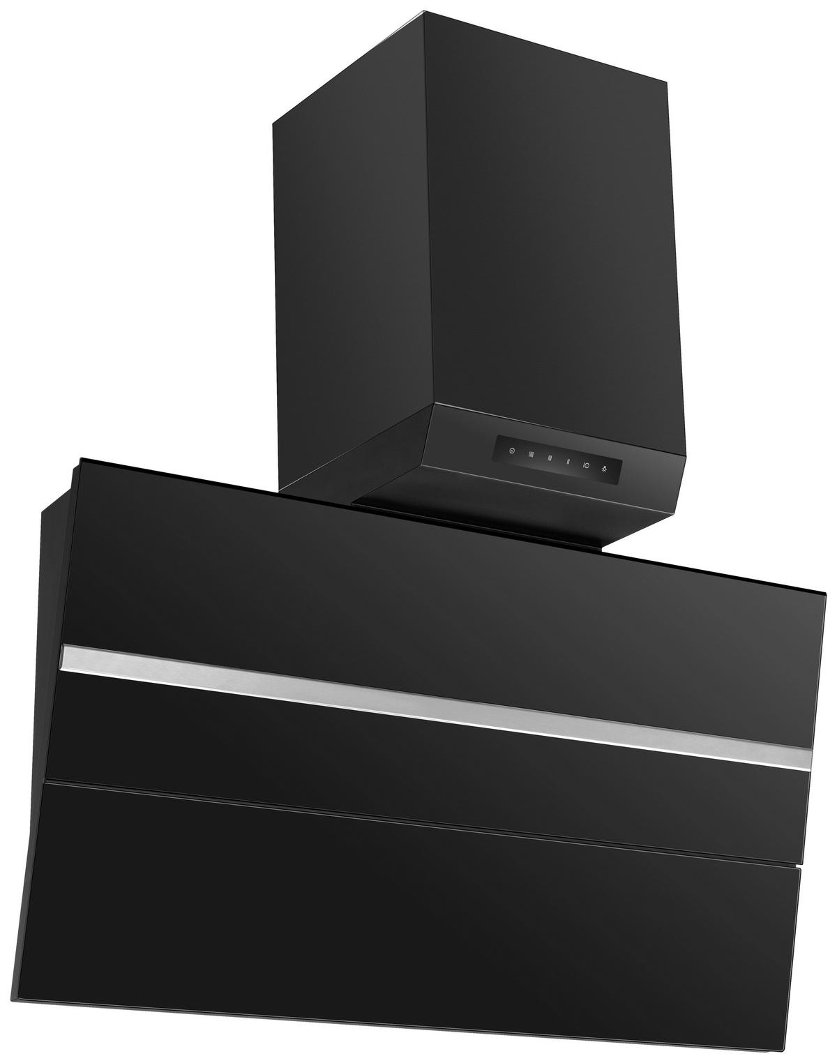 Dunstabzugshaube Ws49-90b - Schwarz, Basics, Glas/Metall - PKM
