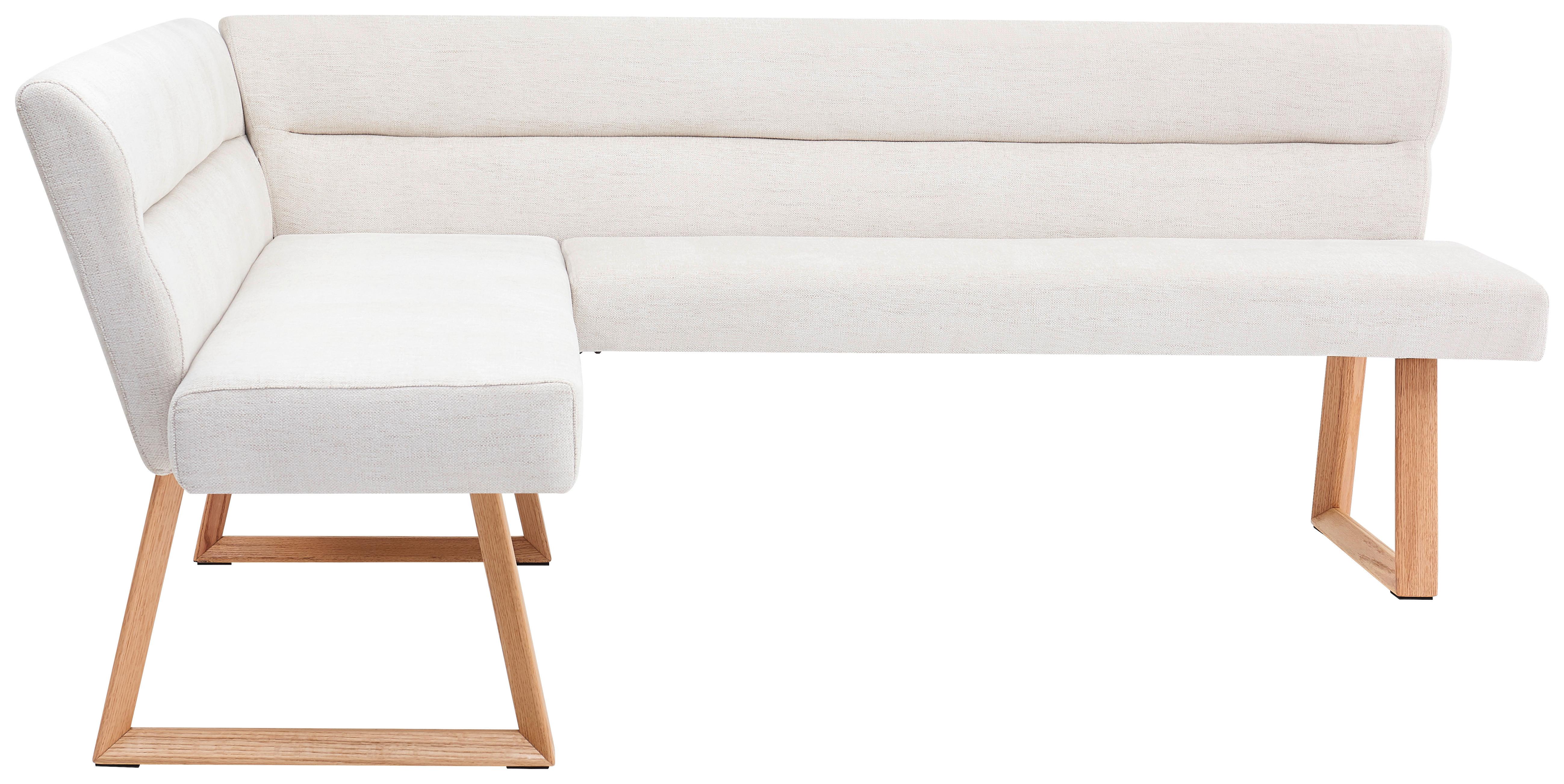 Eckbank Linnea Eichefarben/Beige B: 162-204cm - Eichefarben/Beige, MODERN, Holz/Textil (162-204/82/61cm) - Livetastic