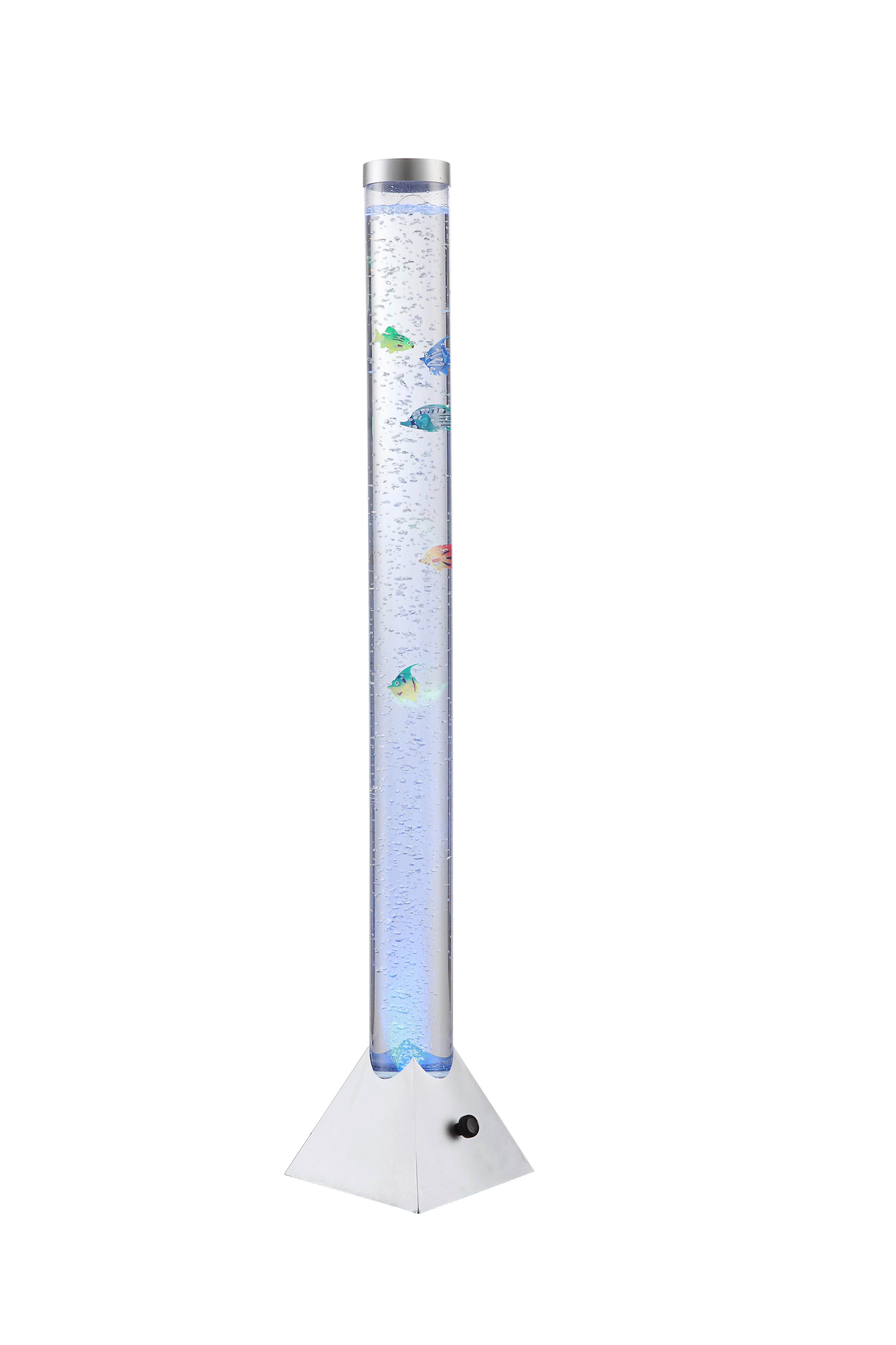 Led-stehleuchte 9015 - Klar/Silberfarben, Trend, Kunststoff (21,5/21,5/120cm) - Globo