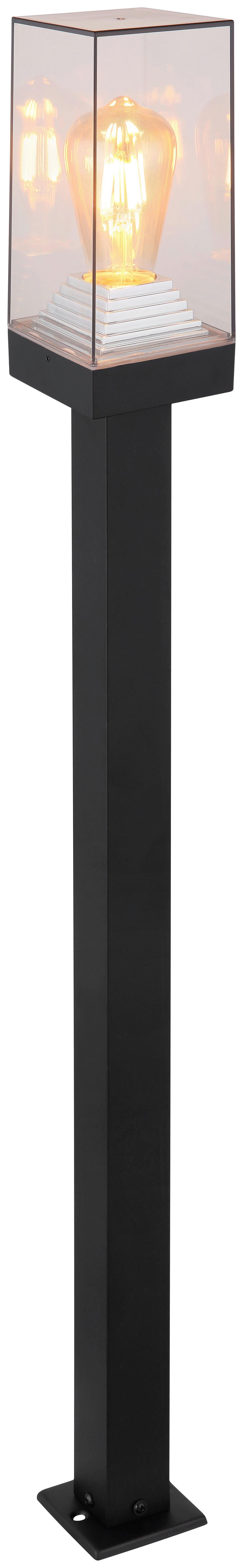 Außenleuchte 40 W Aluminium - Klar/Schwarz, Basics, Kunststoff/Metall (10/10/100cm) - Globo