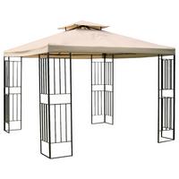 Pavillon Amazonas - Beige/Schwarz, Basics, Kunststoff/Metall (300/260/300cm) - Gardenson