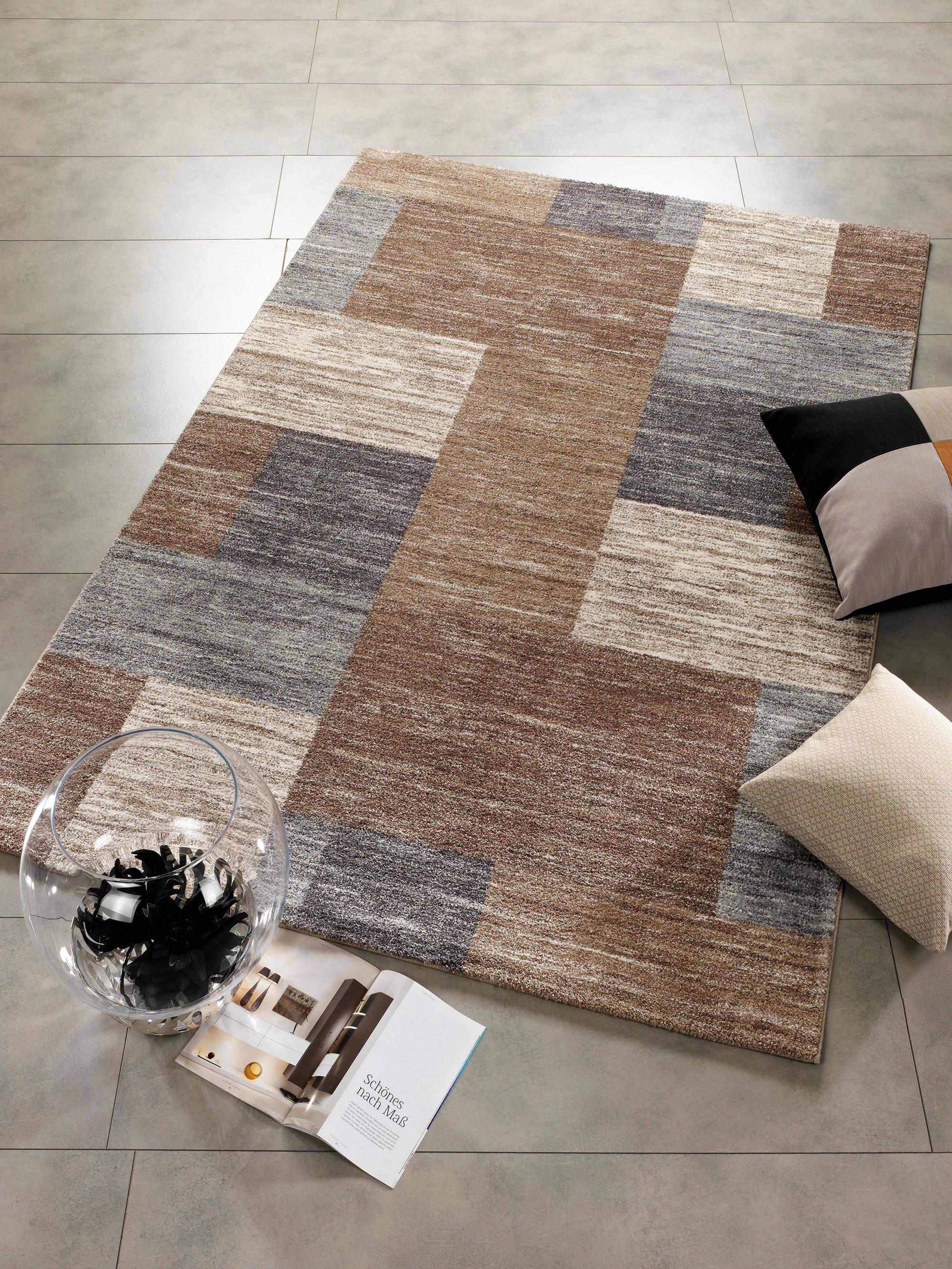 Webteppich Grande Braun/Beige 160x230 cm - Beige/Braun, KONVENTIONELL, Textil (160/230cm) - Novel