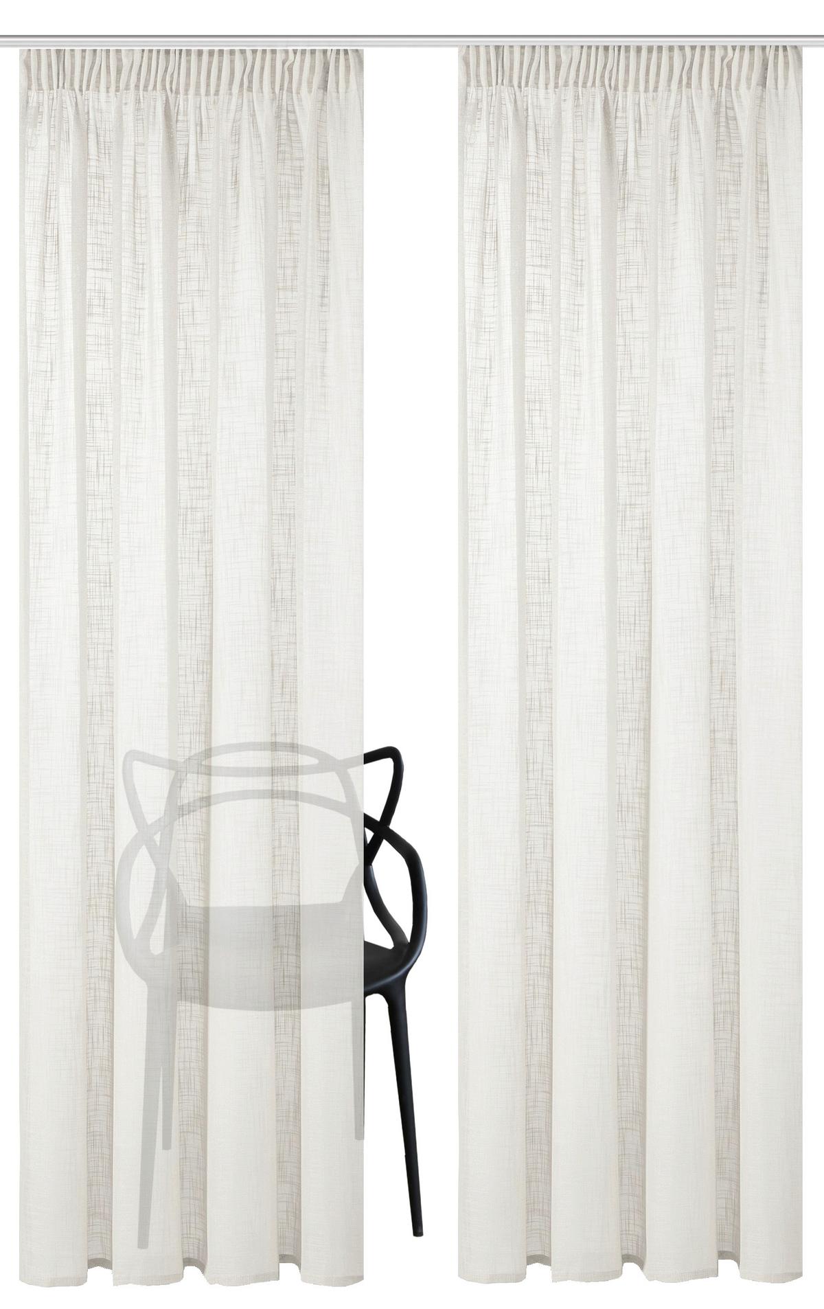 Fertigvorhang Softy 2er Set - Weiß, Basics, Textil (140/160cm)