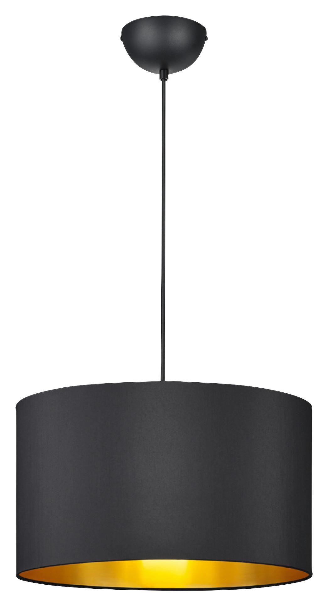 Hängeleuchte 308200179 Hostel - Goldfarben/Schwarz, Design, Kunststoff/Textil (40/150cm) - Trio Leuchten