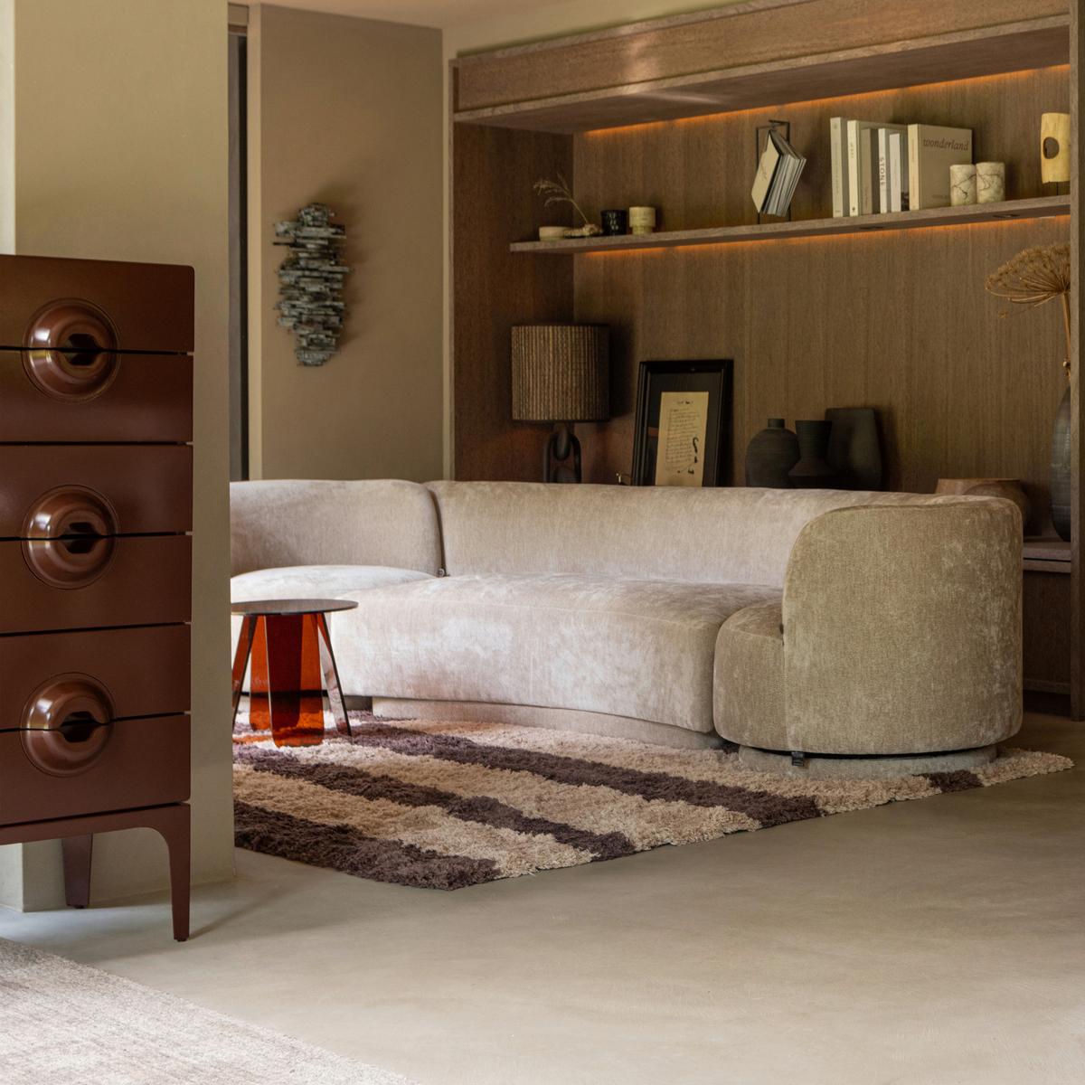 Kommode Merge Braun, Rot B: 44cm - Rot/Braun, Design, Holz (44/120/45cm) - Livetastic