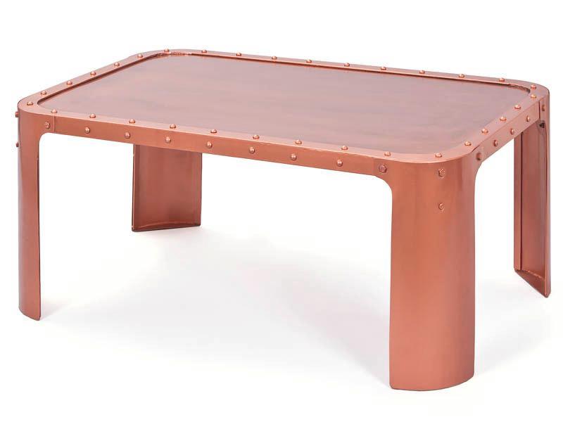 Couchtisch Gormur B: ca. 70cm - Kupferfarben, Design, Metall (110/70/45cm) - Carryhome