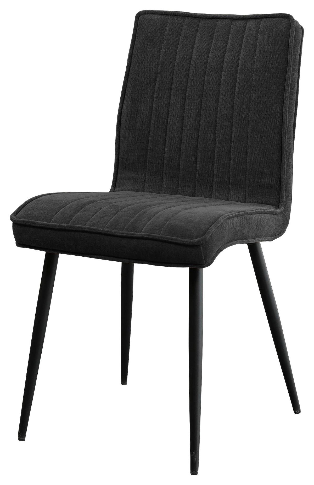 Židle Lena, šedá barva - šedá/černá, Moderní, kov/dřevo (43/86/57cm) - Mömax