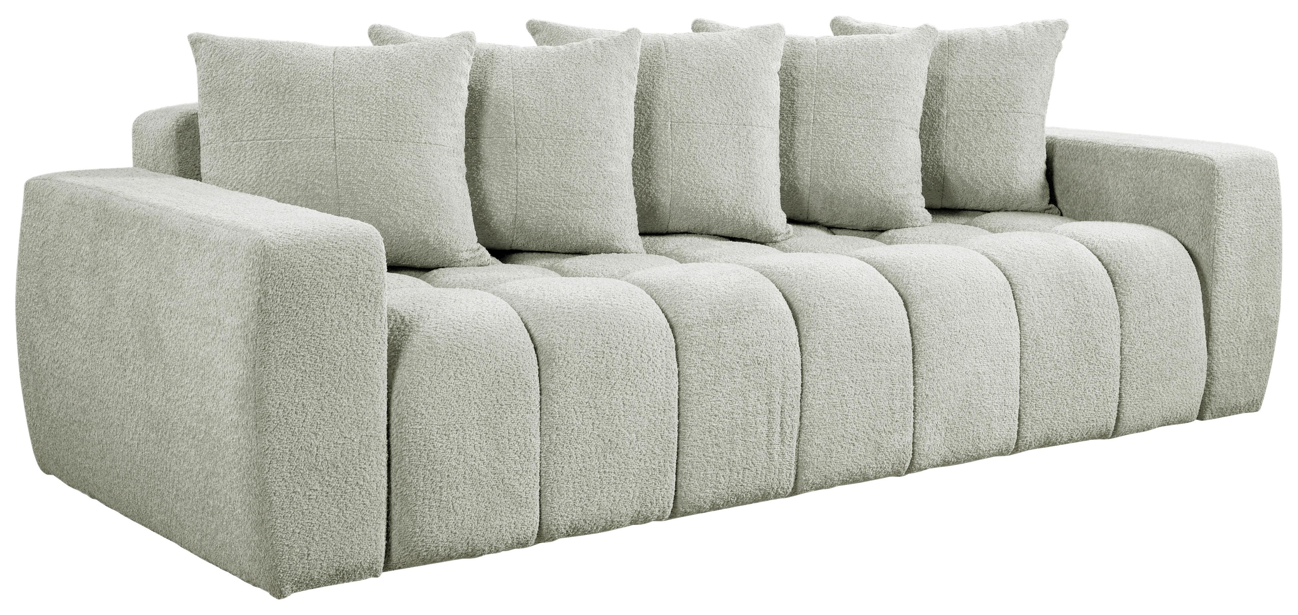Schlafsofa Cloud Weiß B: 250 Cm - Creme/Schwarz, Basics, Textil (250/86/140cm) - Livetastic