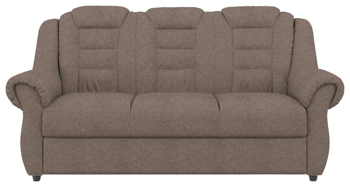 3-Sitzer-Sofa Boston Taupe Chenille - Taupe/Schwarz, KONVENTIONELL, Textil (196/102/101cm) - Livetastic